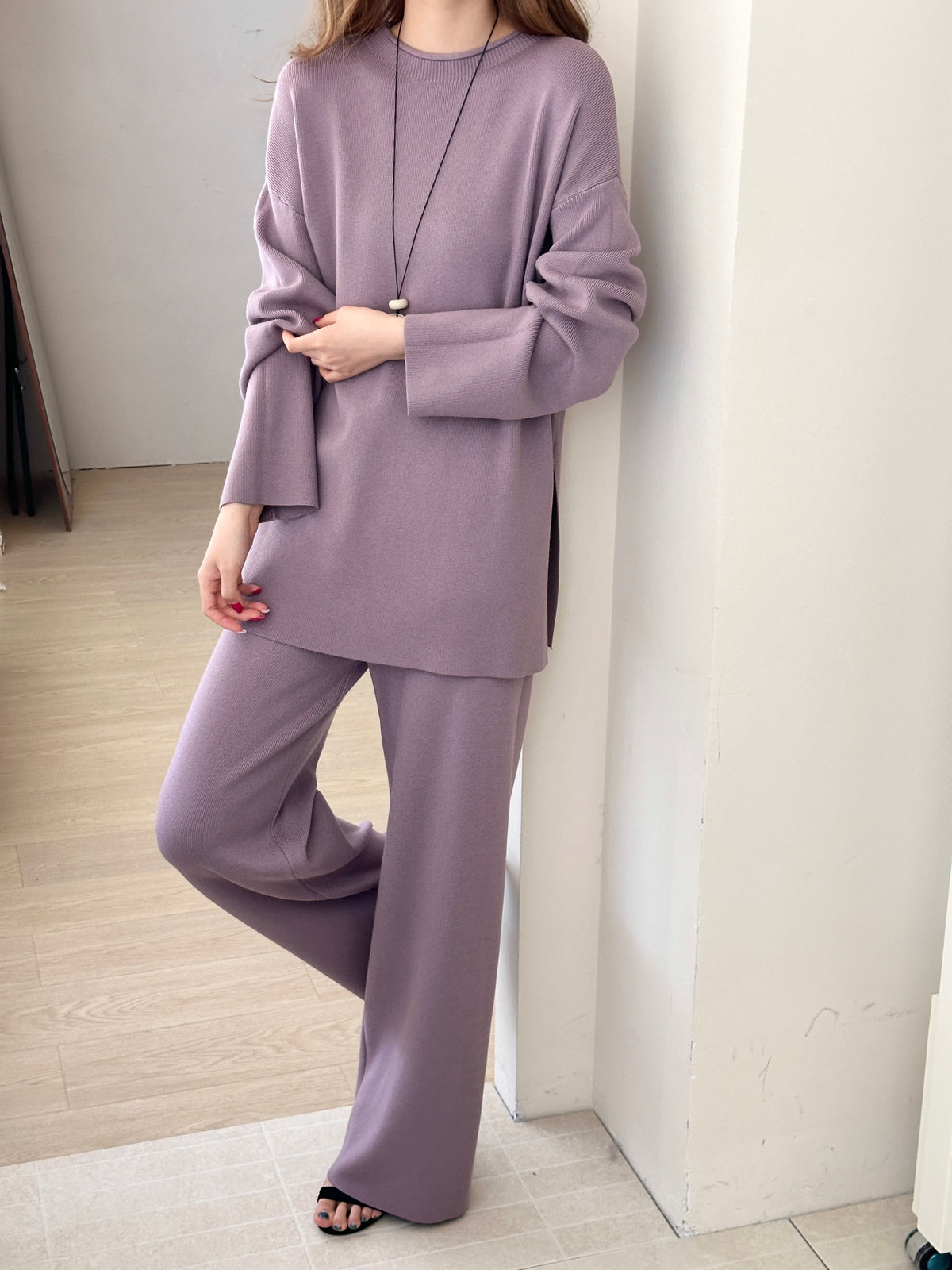 Milli Mauve Butter Knit Suit
