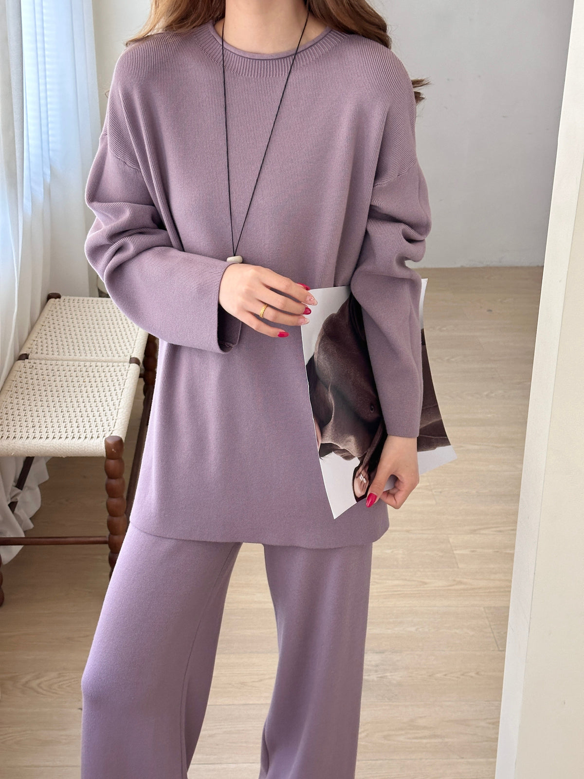 Milli Mauve Butter Knit Suit