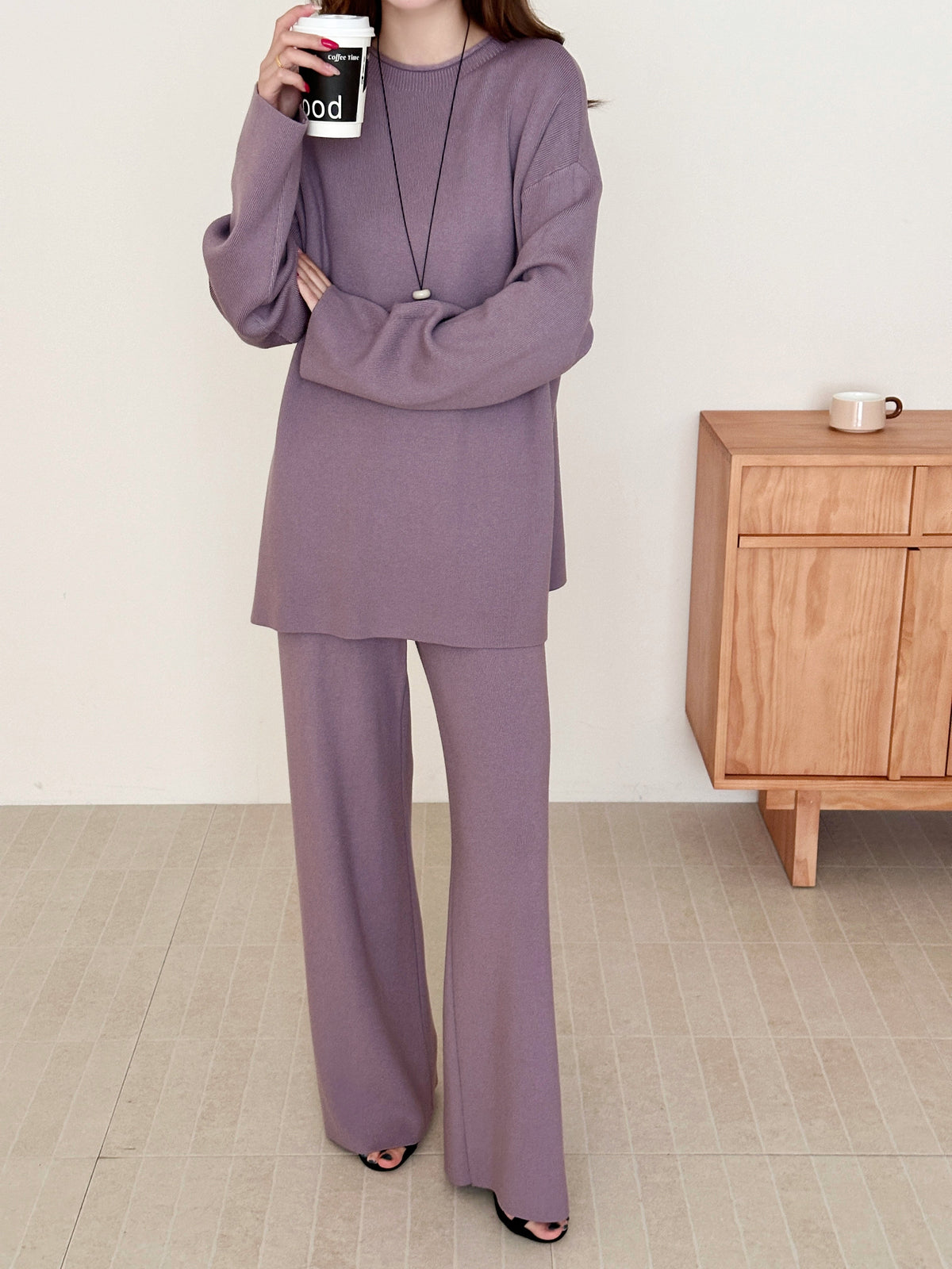 Milli Mauve Butter Knit Suit