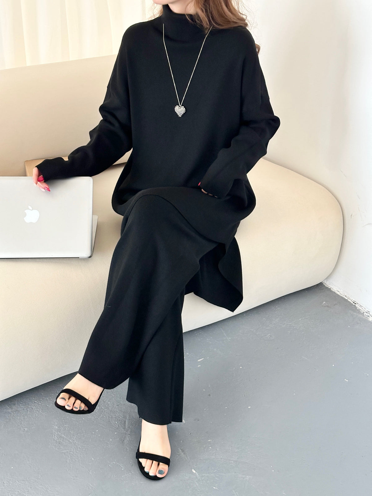 Munich Asymmetrical Knit Suit