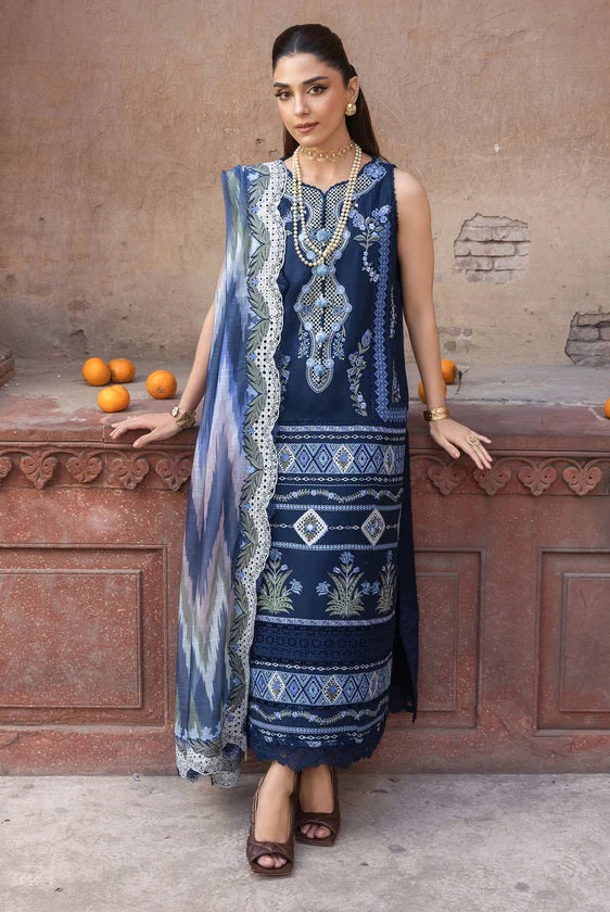 Saira Shakira - Luxury Lawn Embroidered 3 Piece Unstitched - RUNA-8-B