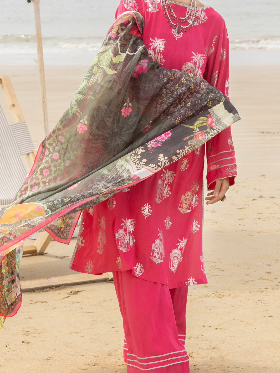 Pink Viscose 3 Piece Unstitched - ALP-3PS-2044