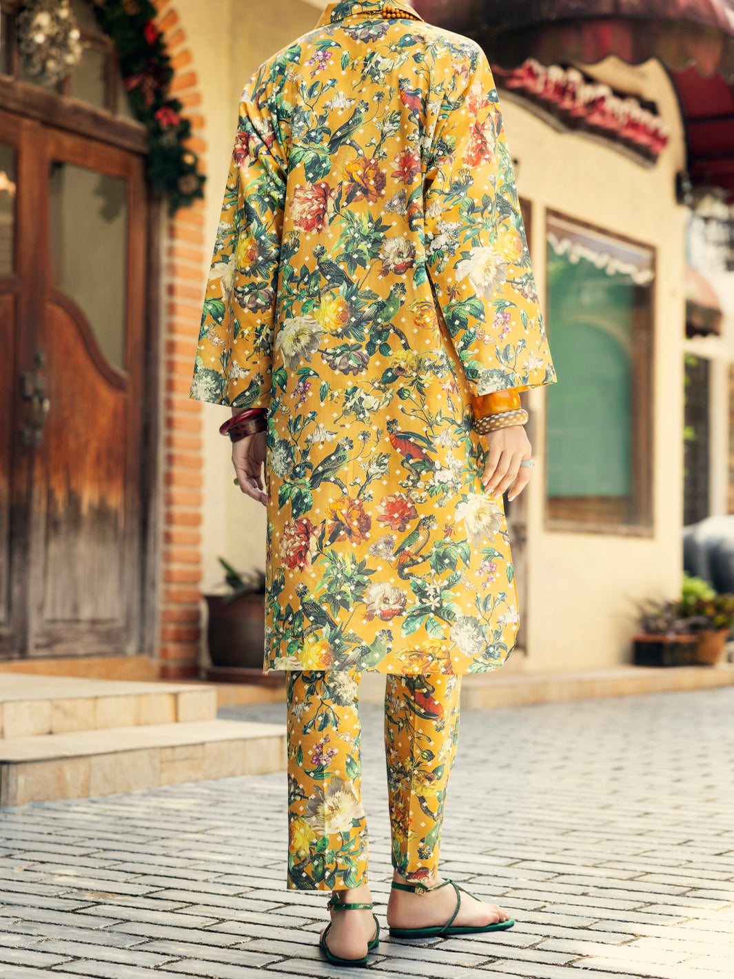 Mustard Lawn 2 Piece Stitched - ALP-2PS-SLKS-2076