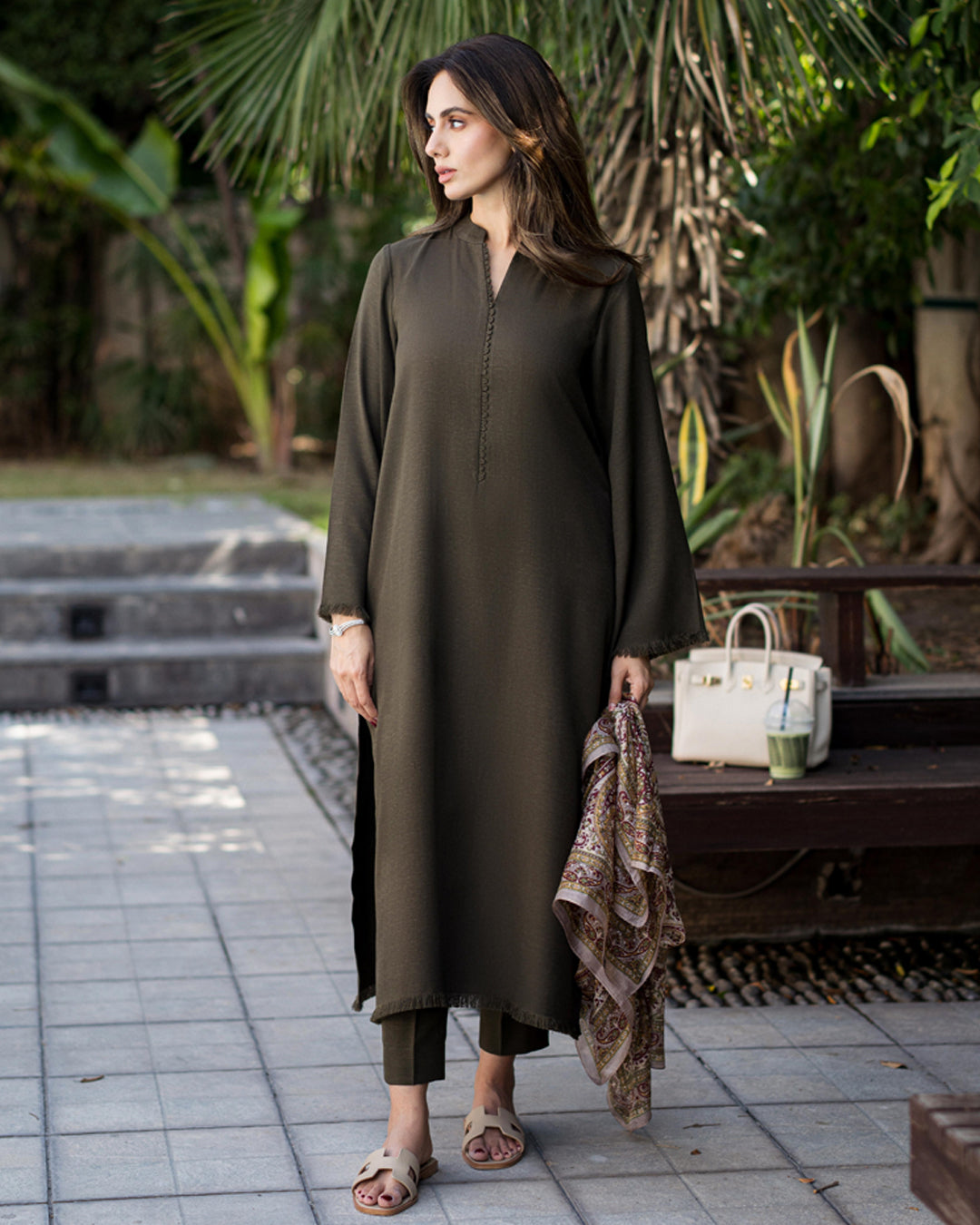Olive Karandi Fringe Set - UD
