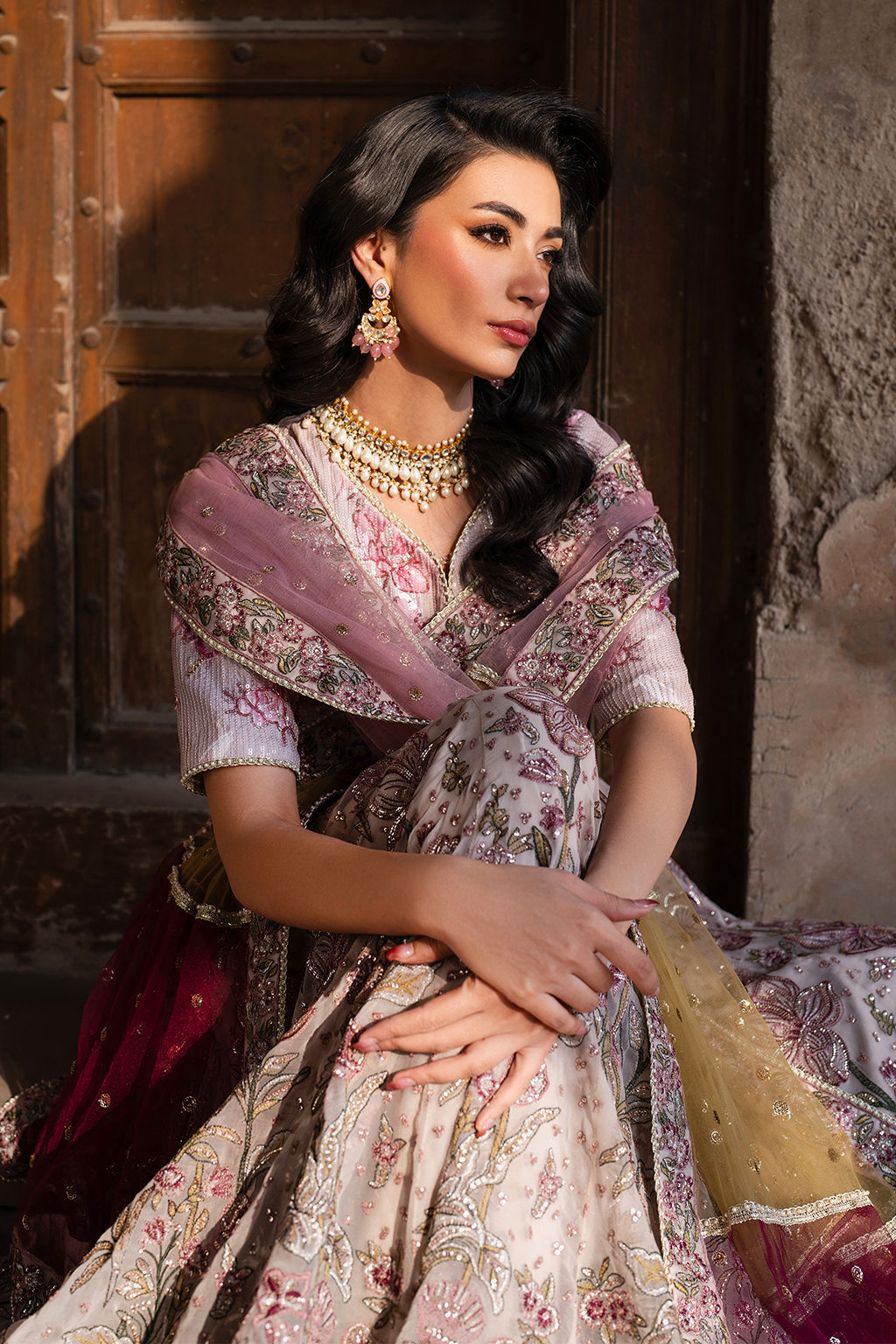 ILC-08 Embroidered Printed Silk (FROCK)