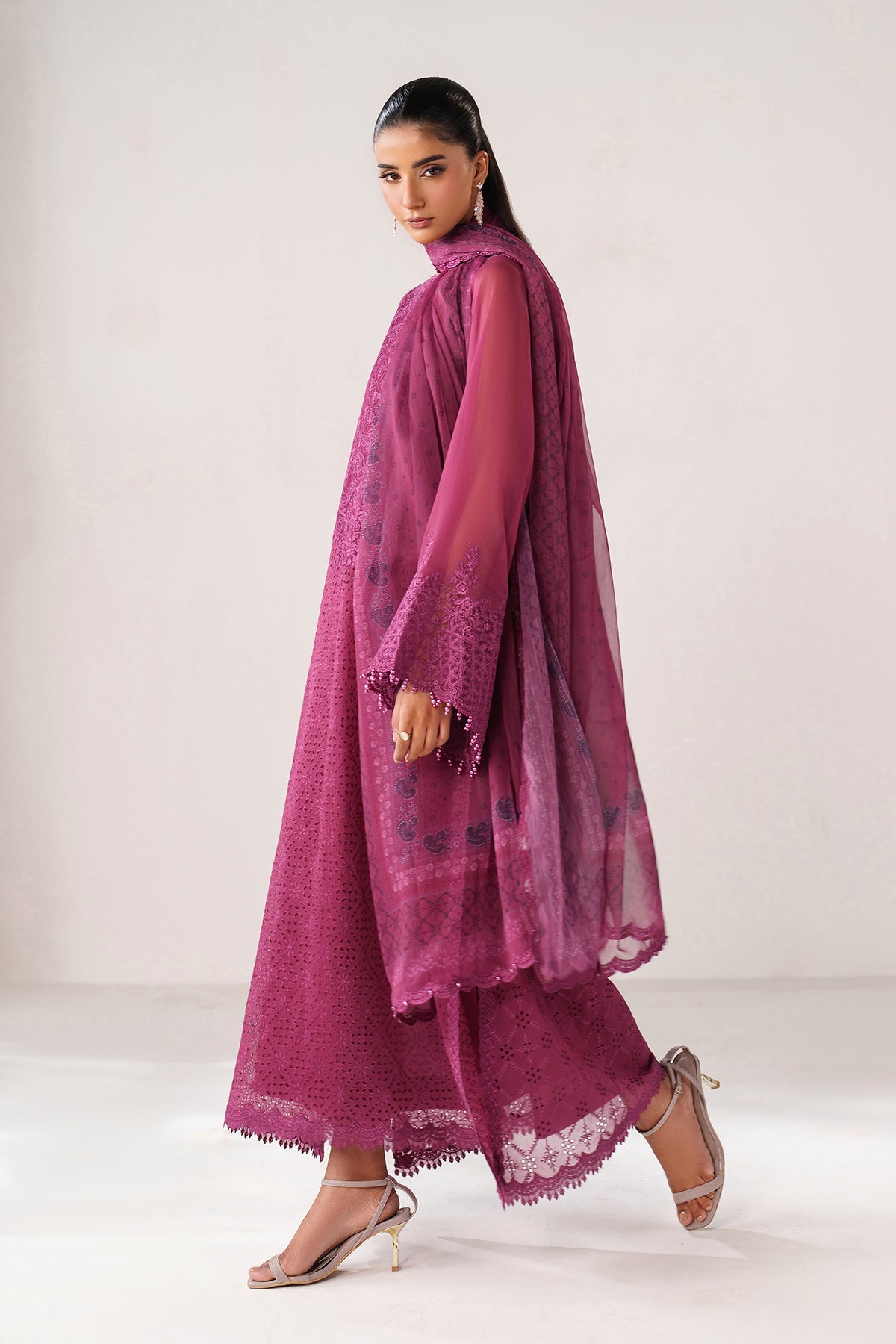 EMBROIDERED CHIFFON PR-1242
