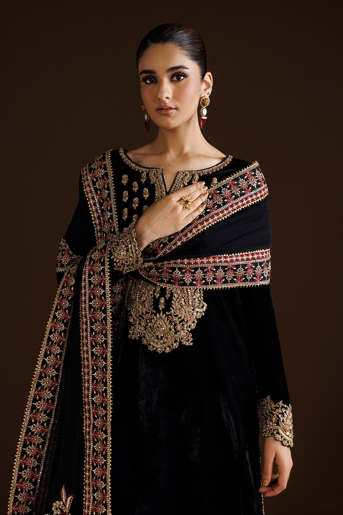 EMBROIDERED VELVET PR-1408
