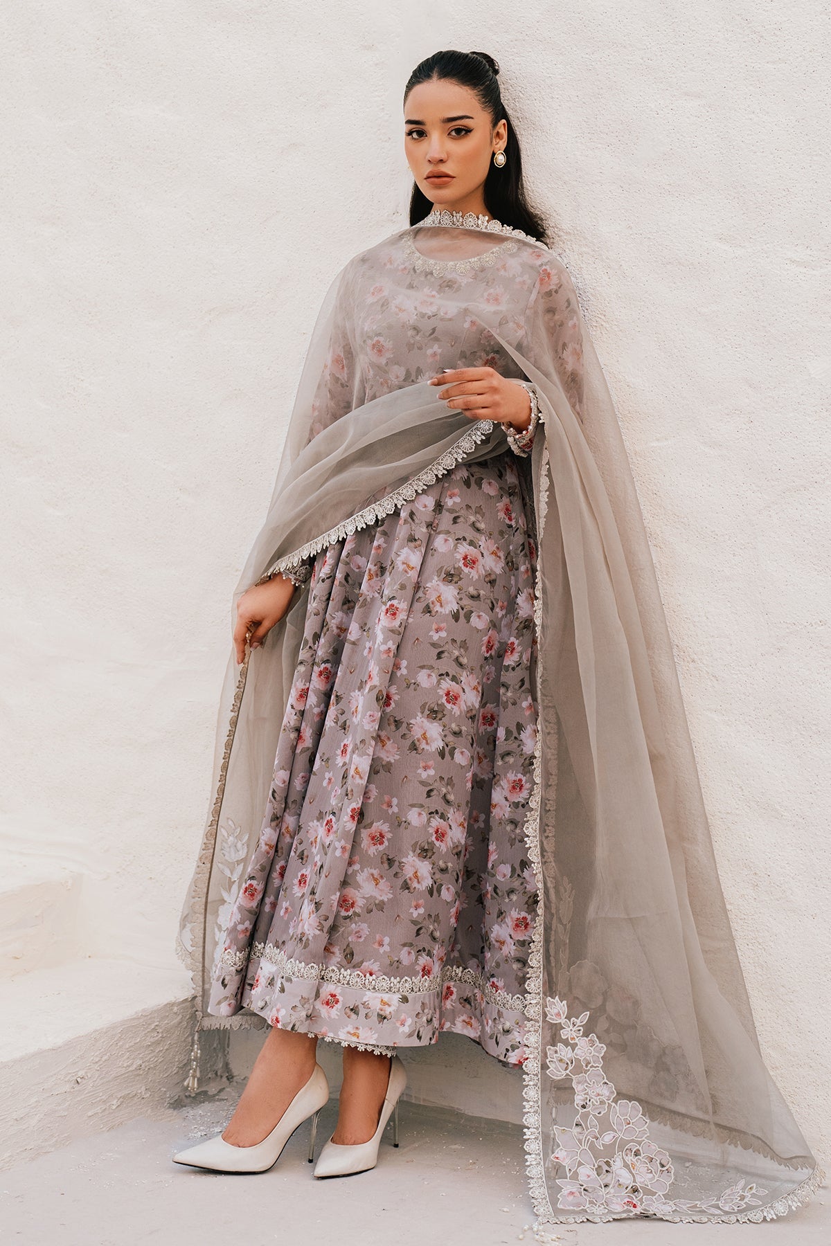 EMBROIDERED CHIFFON PR-1090