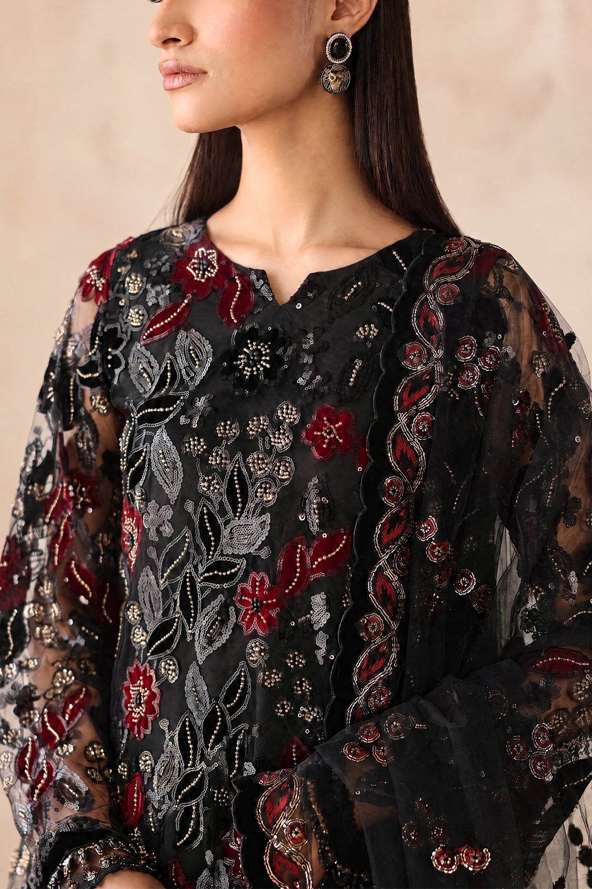 EMBELLISHED NET UF-4635