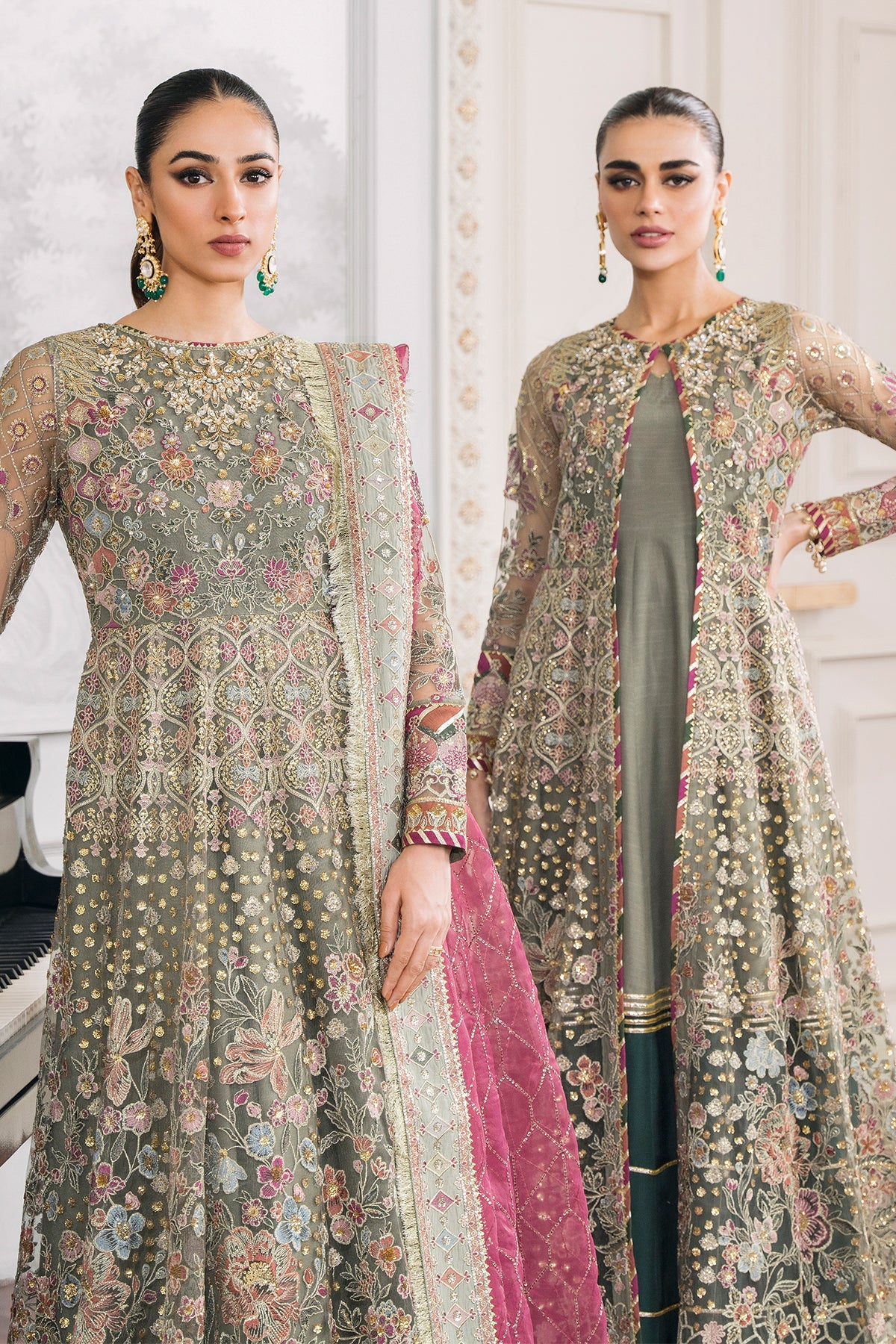 EMBROIDERED NET CH12-02 STITCHED