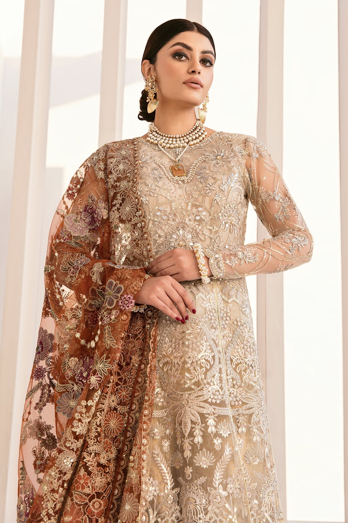 EMBROIDERED NET CH11-03 STITCHED