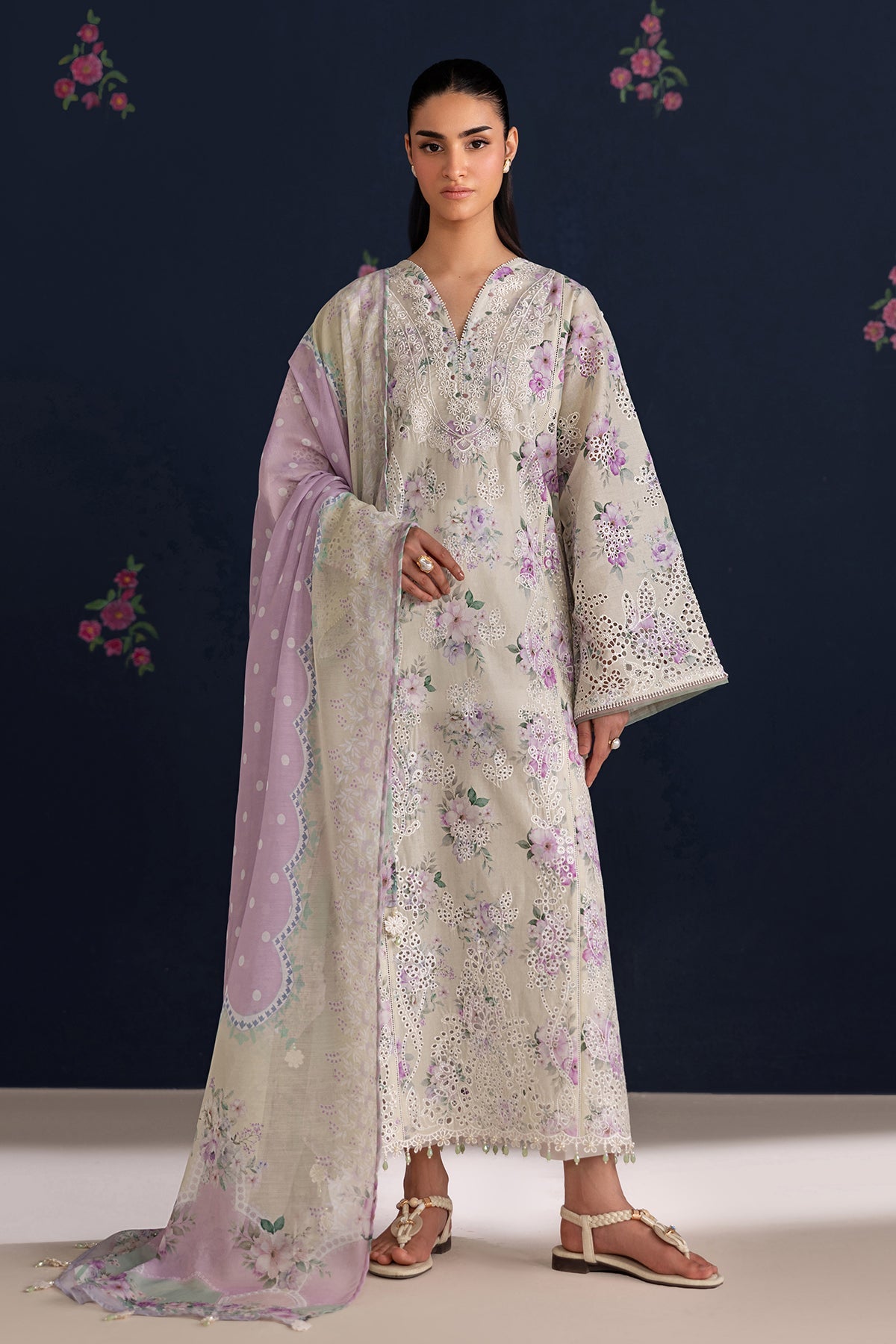 EMBROIDERED LAWN SF-4470