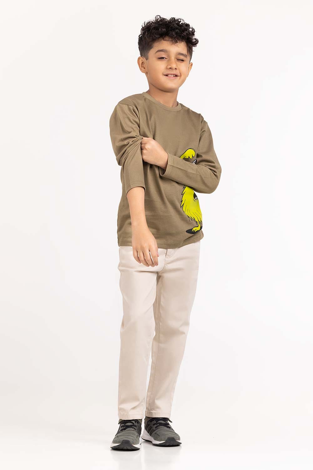 Toddler Boy Olive Knit