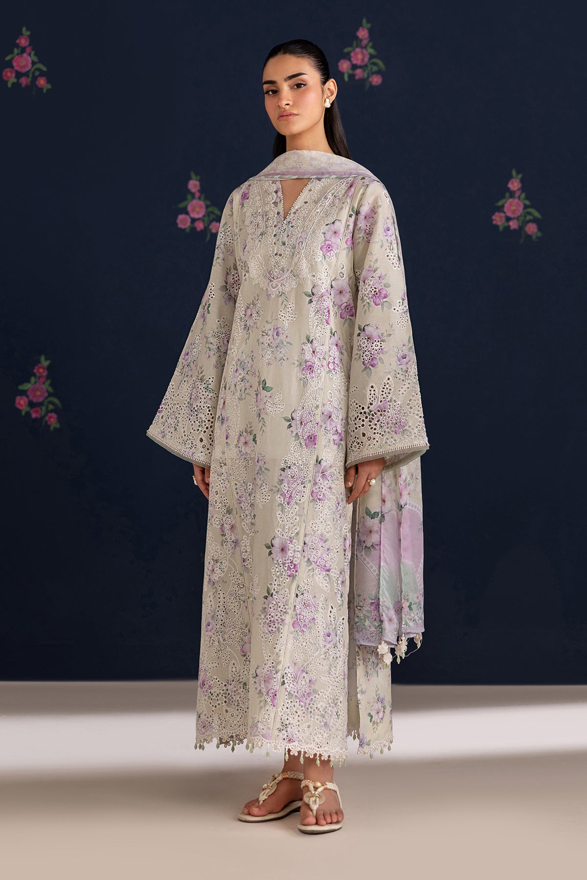 EMBROIDERED LAWN SF-4470