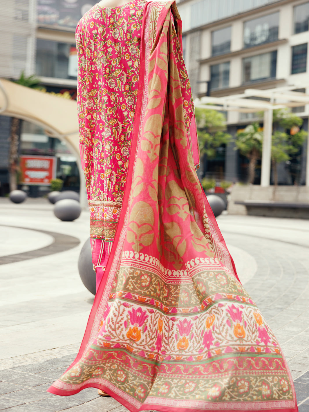 Fuchsia Lawn 3Pc Unstitched - ALP-2PS-SLKD-UN-2264