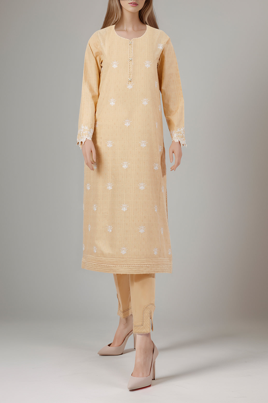 Unstitched Embroidered Dyed Reverse Jacquard 2 Piece (Shirt/Trouser)79638