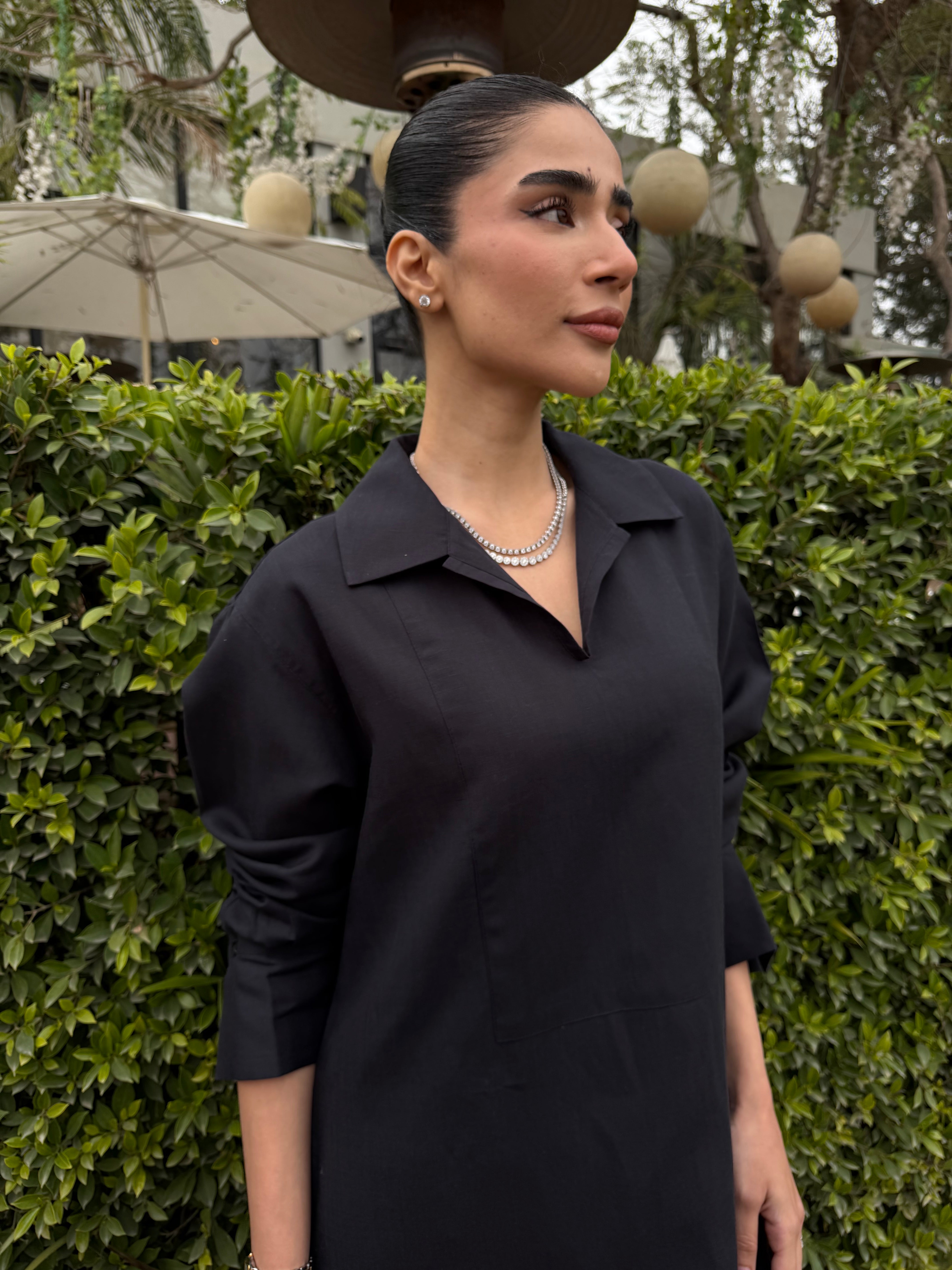 Charcoal Linen Willow Set
