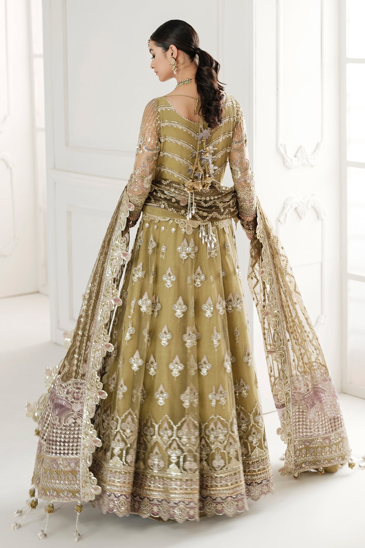 EMBROIDERED NET CH10-02 STITCHED
