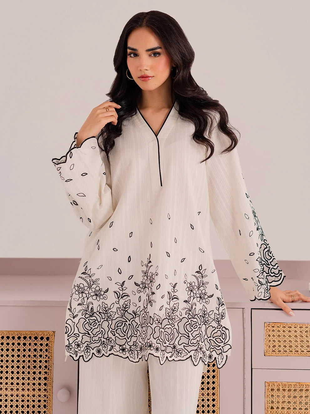 Noirvale | 2Pc Embroidered Cotton Set