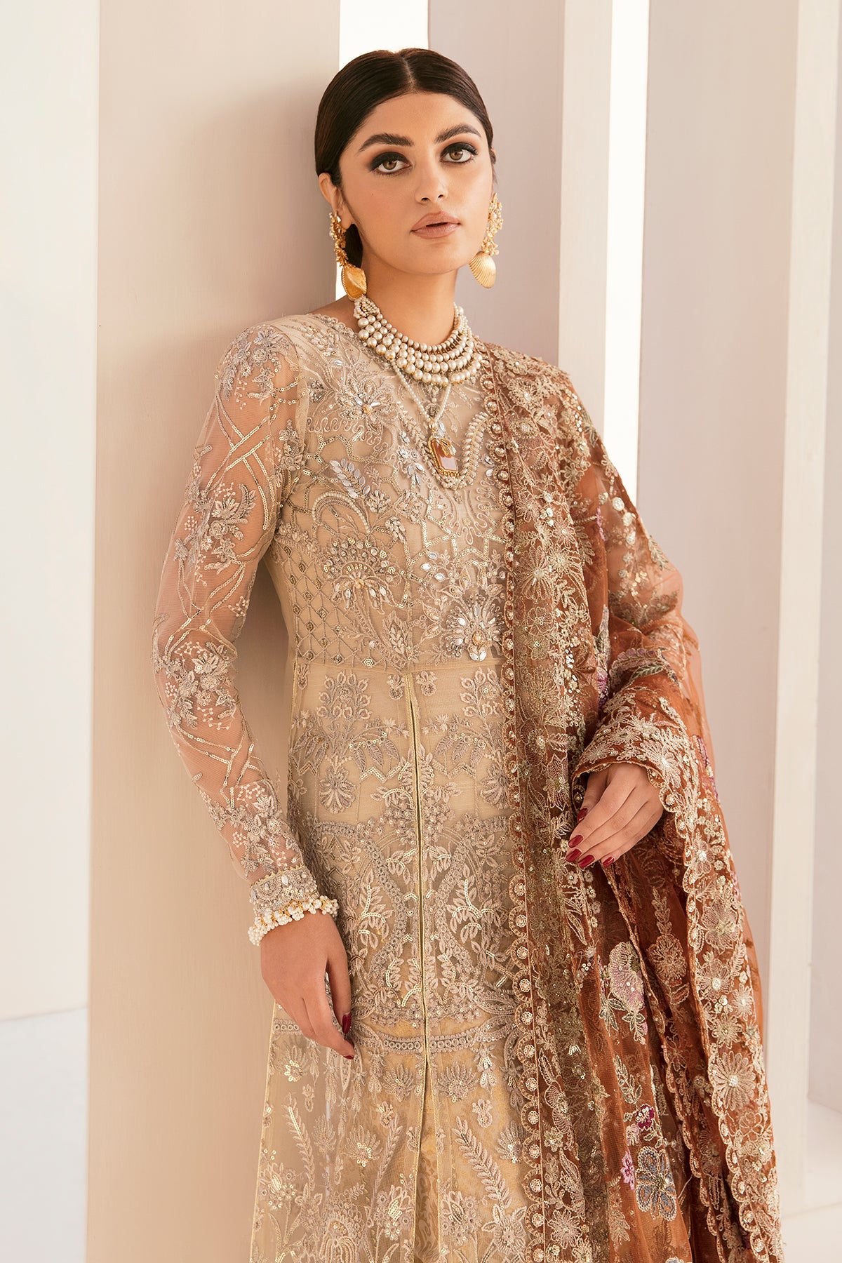 EMBROIDERED NET CH11-03 STITCHED