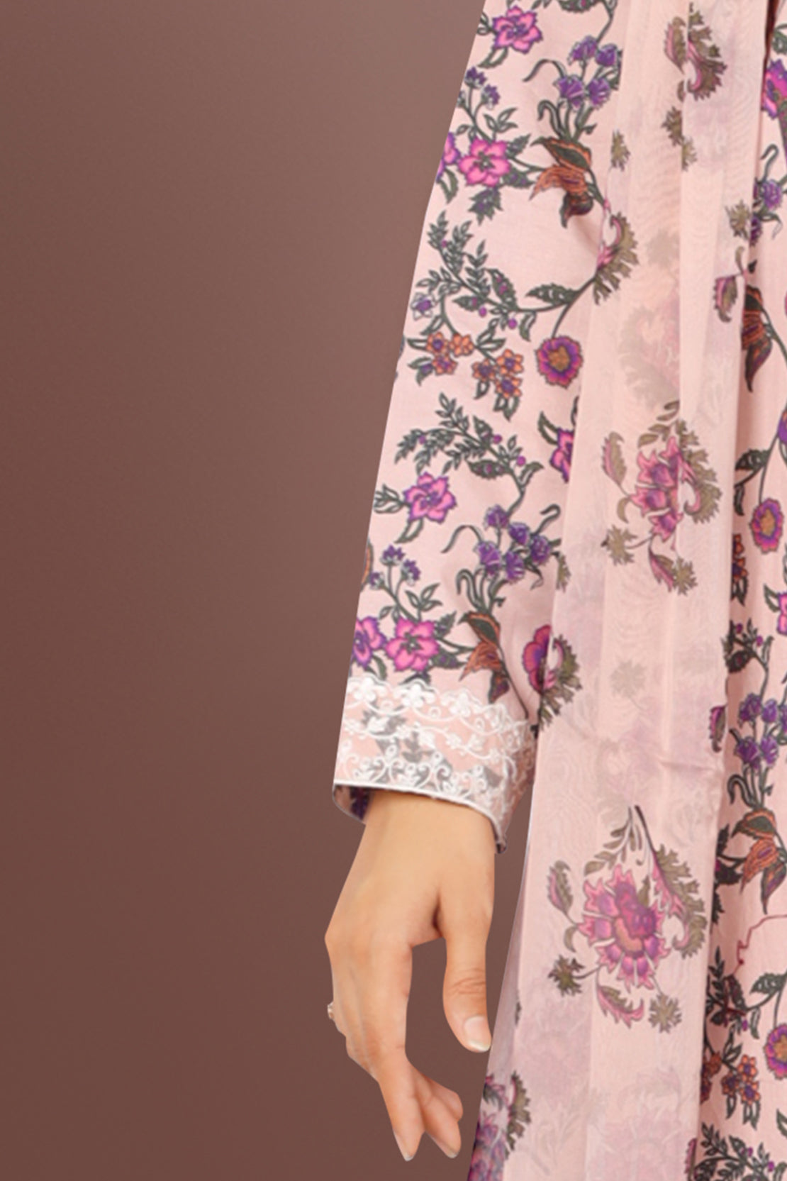 Unstitched Embroidered Lawn 3 Piece With Chiffon Dupatta52706