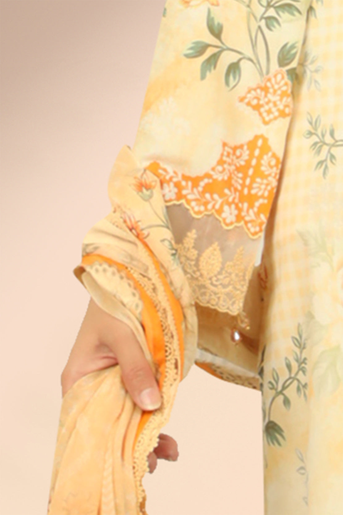 Unstitched Embroidered Lawn 3 Piece With Chiffon Dupatta52428