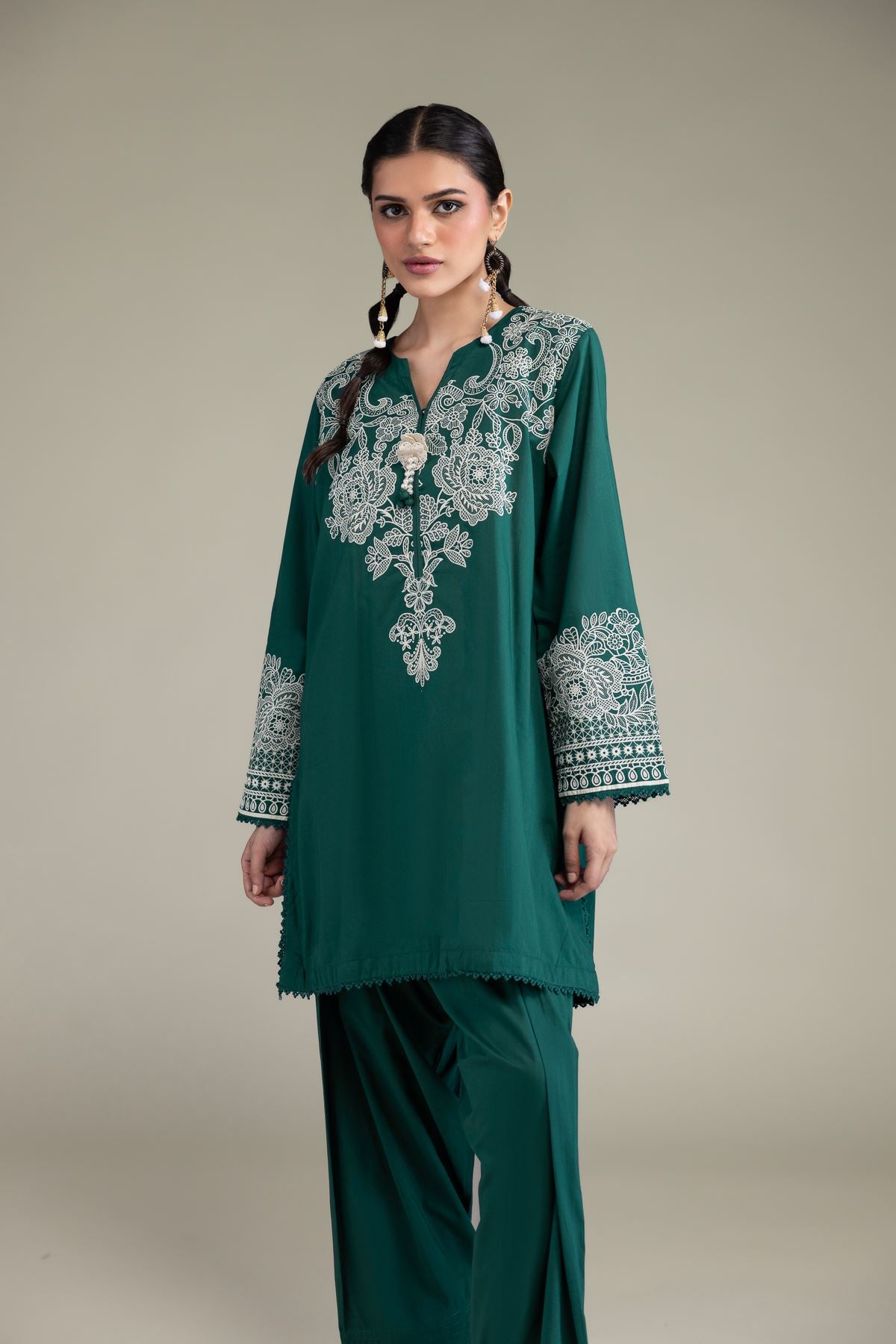 Green Cambric Kurta