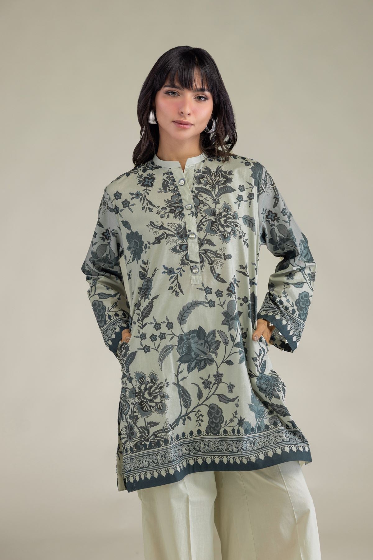 Floral Cambric Kurta