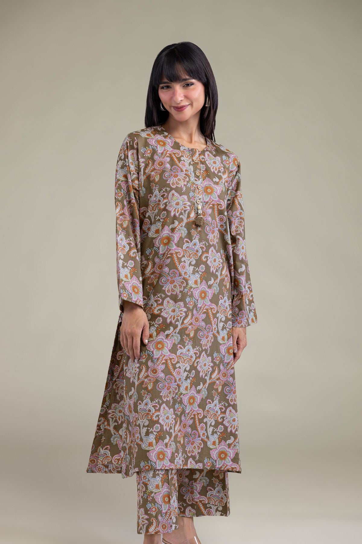 Brown Cambric Kurta