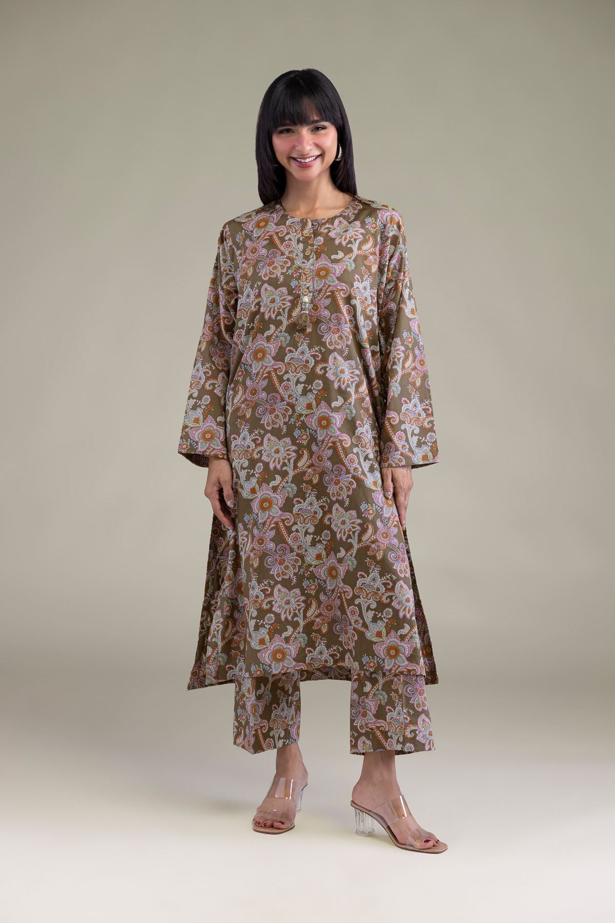 Brown Cambric Kurta
