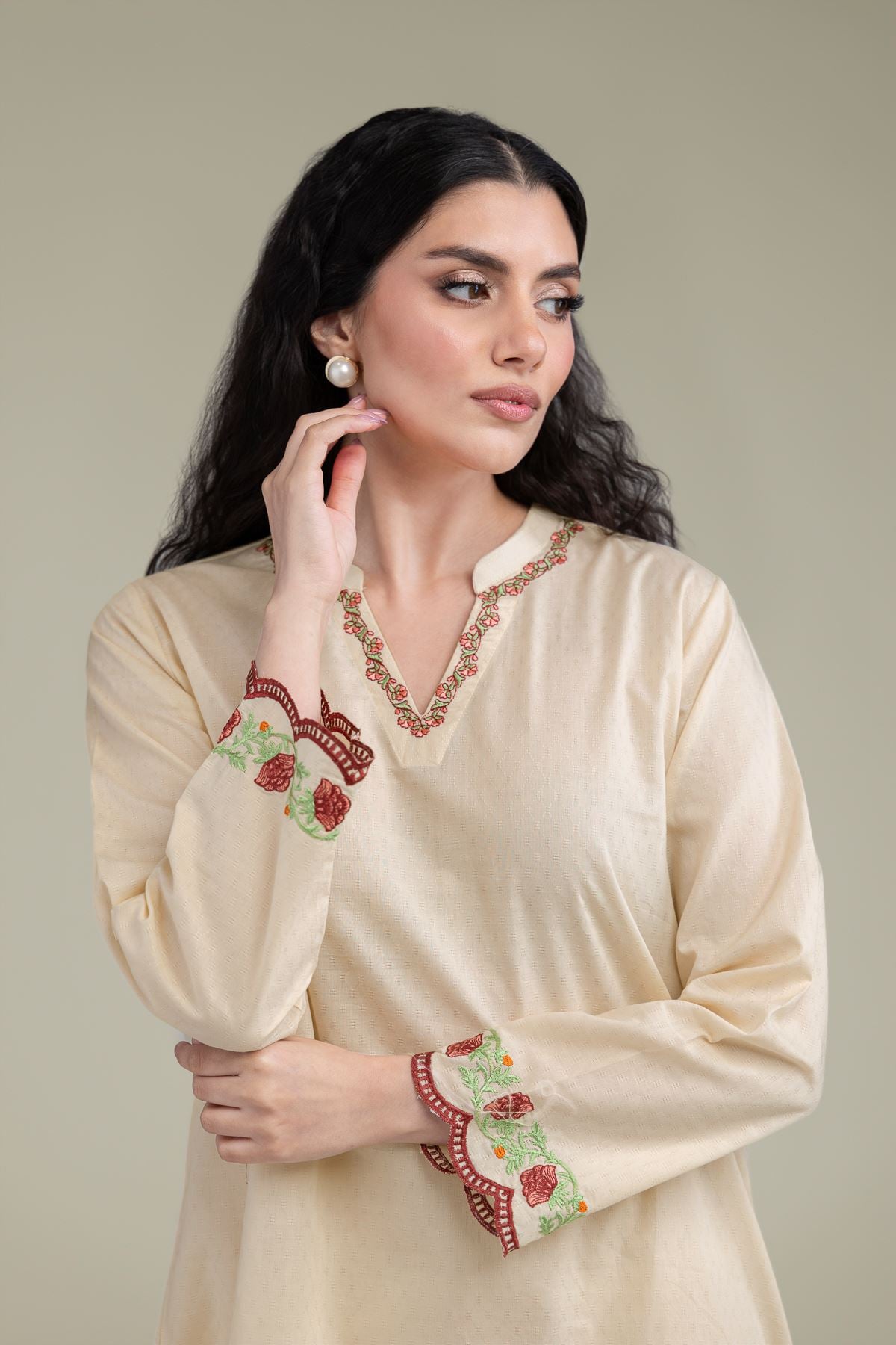 Floral Cotton Kurta