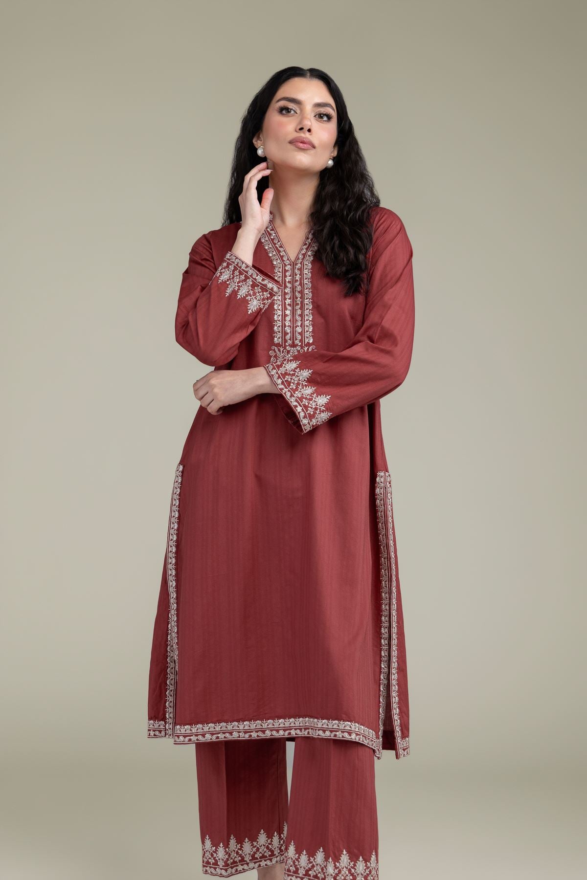 Longline V-Neck Kurta