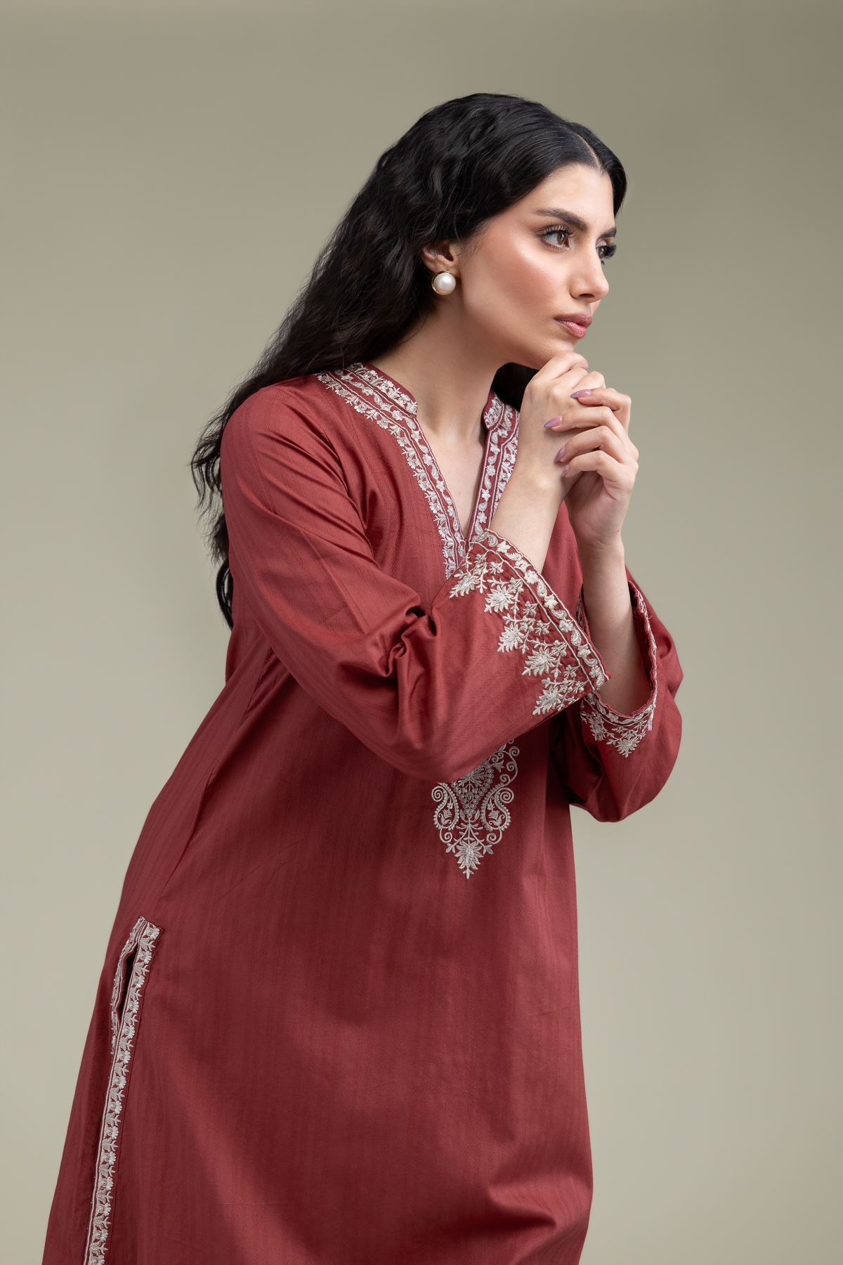 Longline V-Neck Kurta