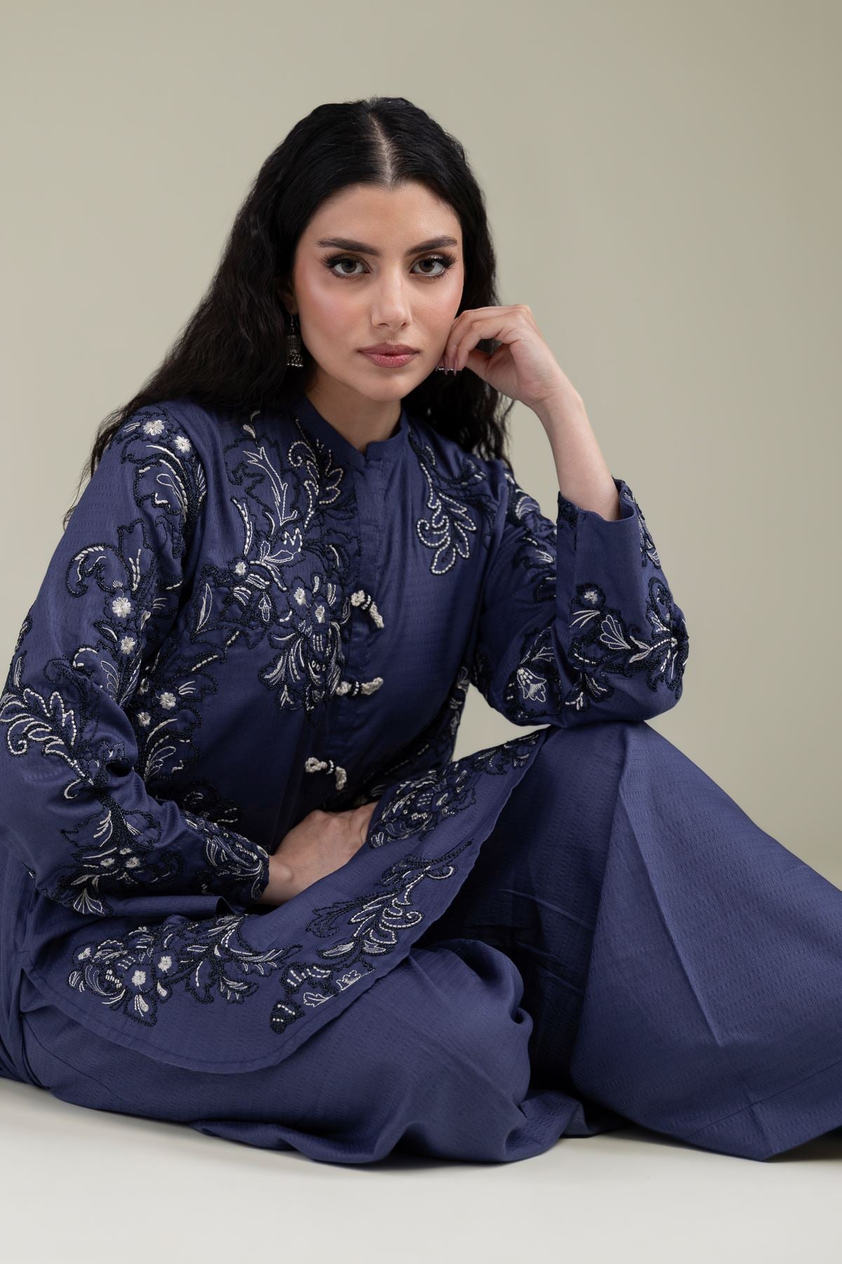 Short Floral Kurta
