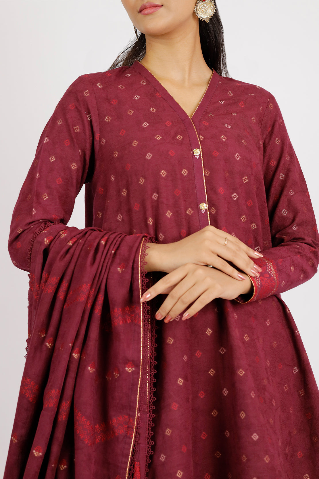 Unstitched Jacquard Cotton 3 Piece91644