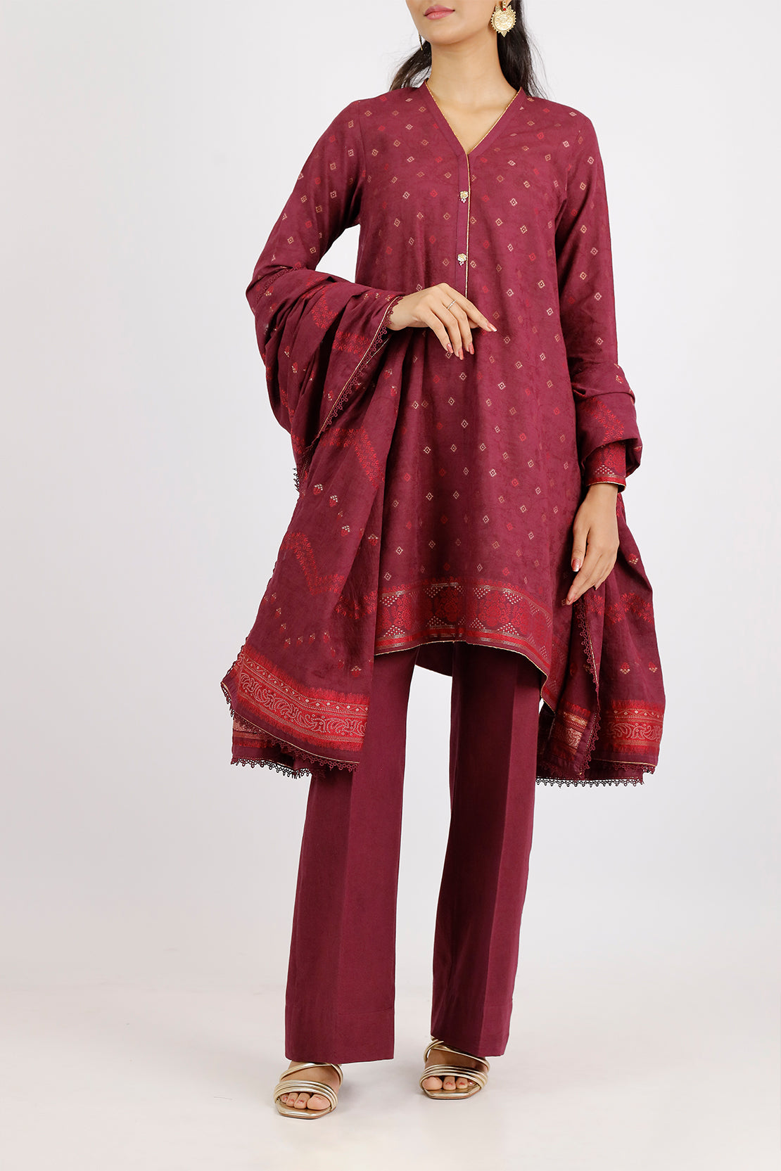 Unstitched Jacquard Cotton 3 Piece91644