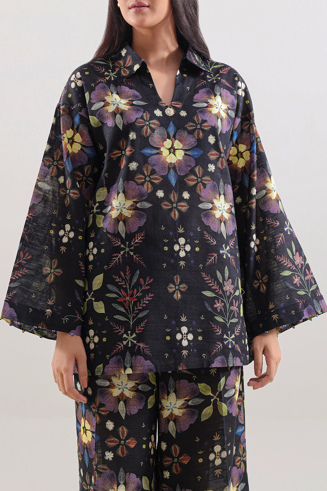 Unstitched Printed Khaddar 2 Piece (Shirt/Trouser)122298