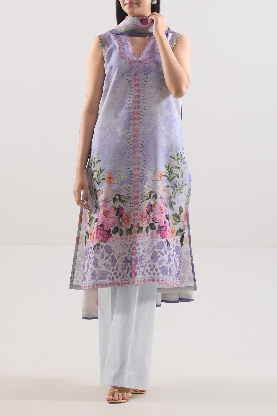 Unstitched Printed Warm Khaddar 3 Piece116762