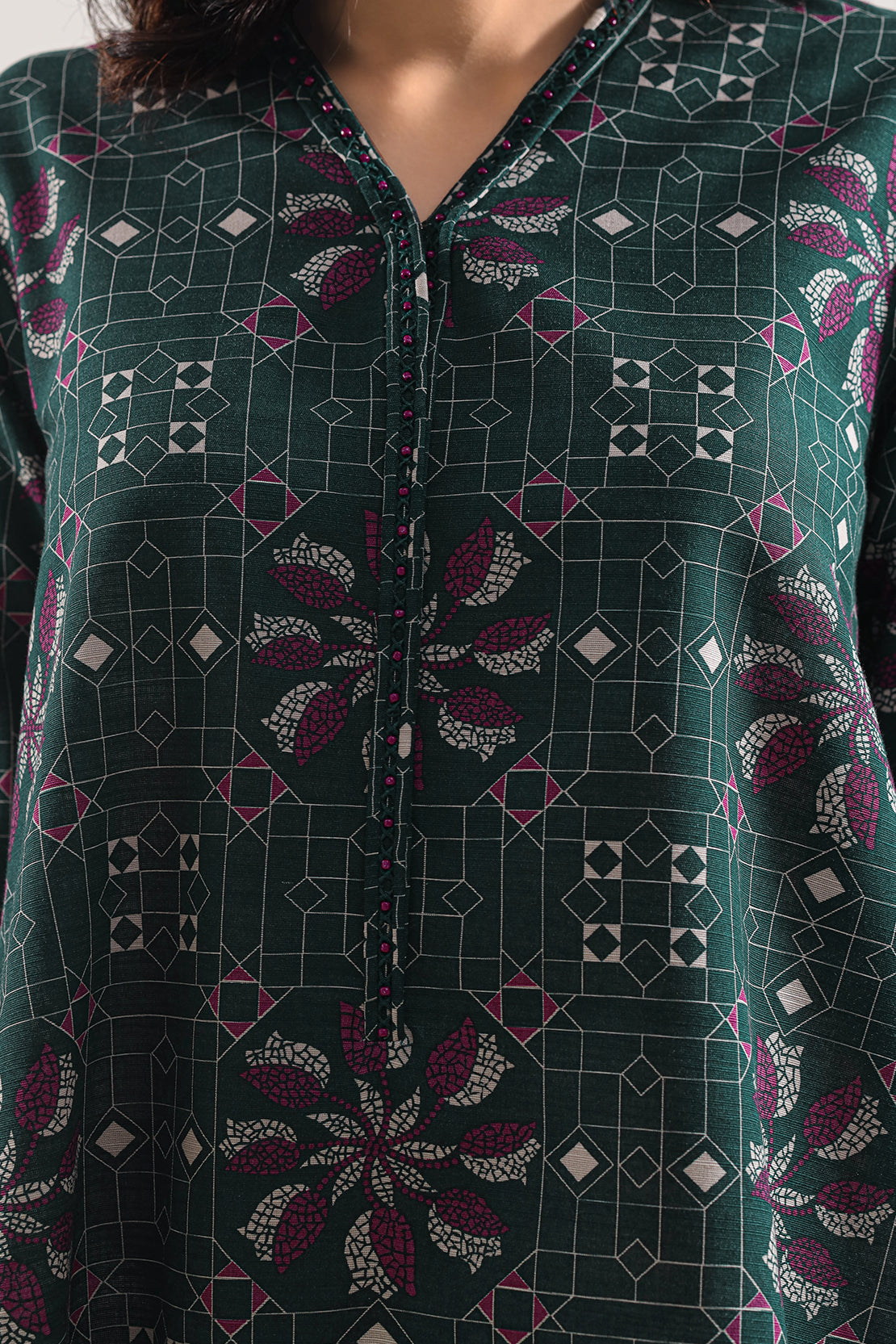 Unstitched Printed Cotton Khaddar 3 Piece117045