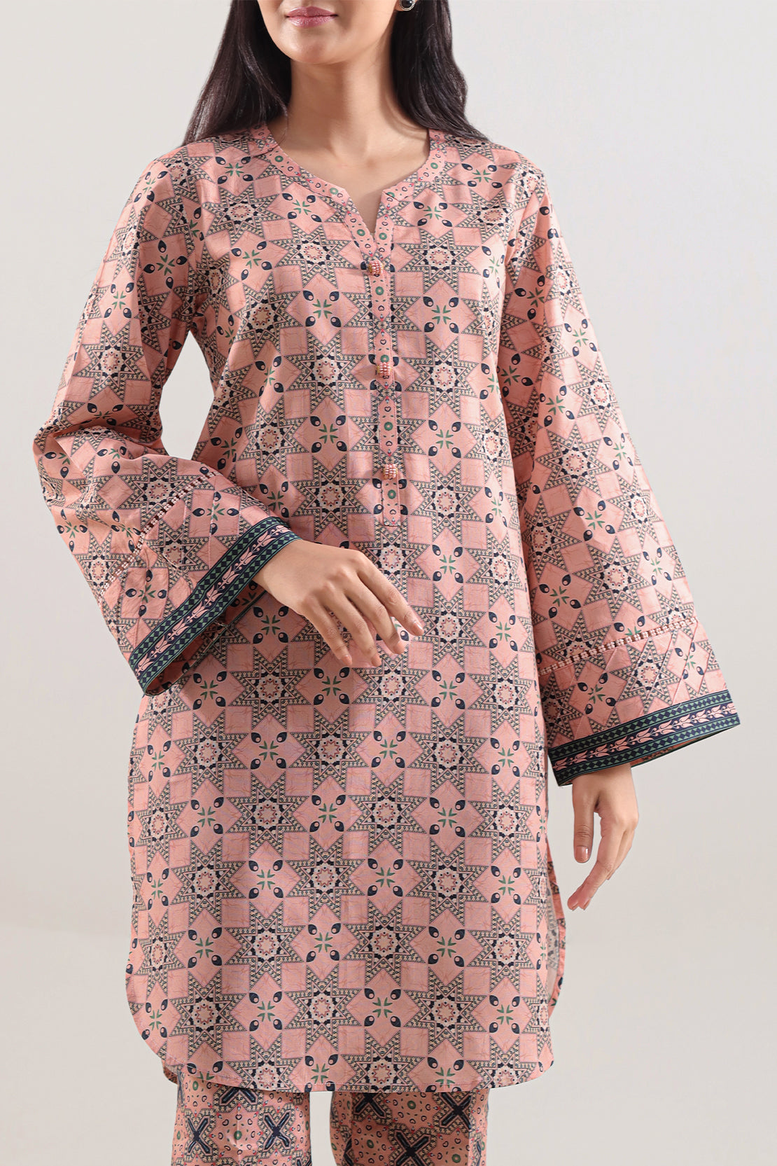 Unstitched Printed Royal Linen 2 Piece (Shirt/Trouser)122322