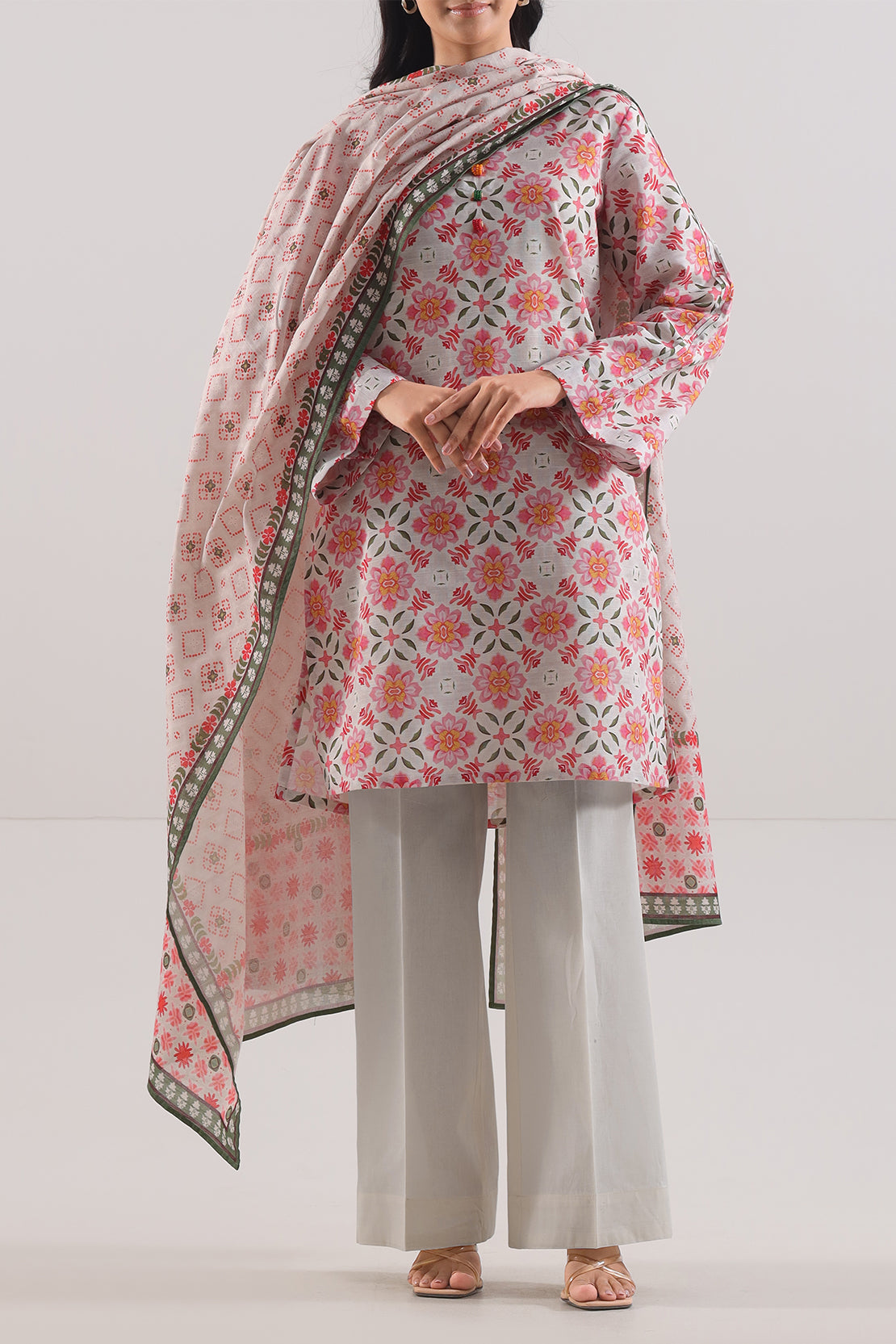 Unstitched Printed Warm Khaddar 3 Piece117394