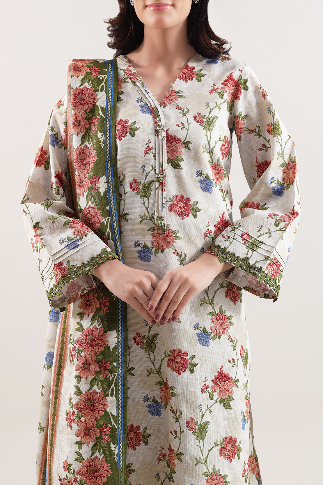 Unstitched Printed Warm Khaddar 3 Piece128273