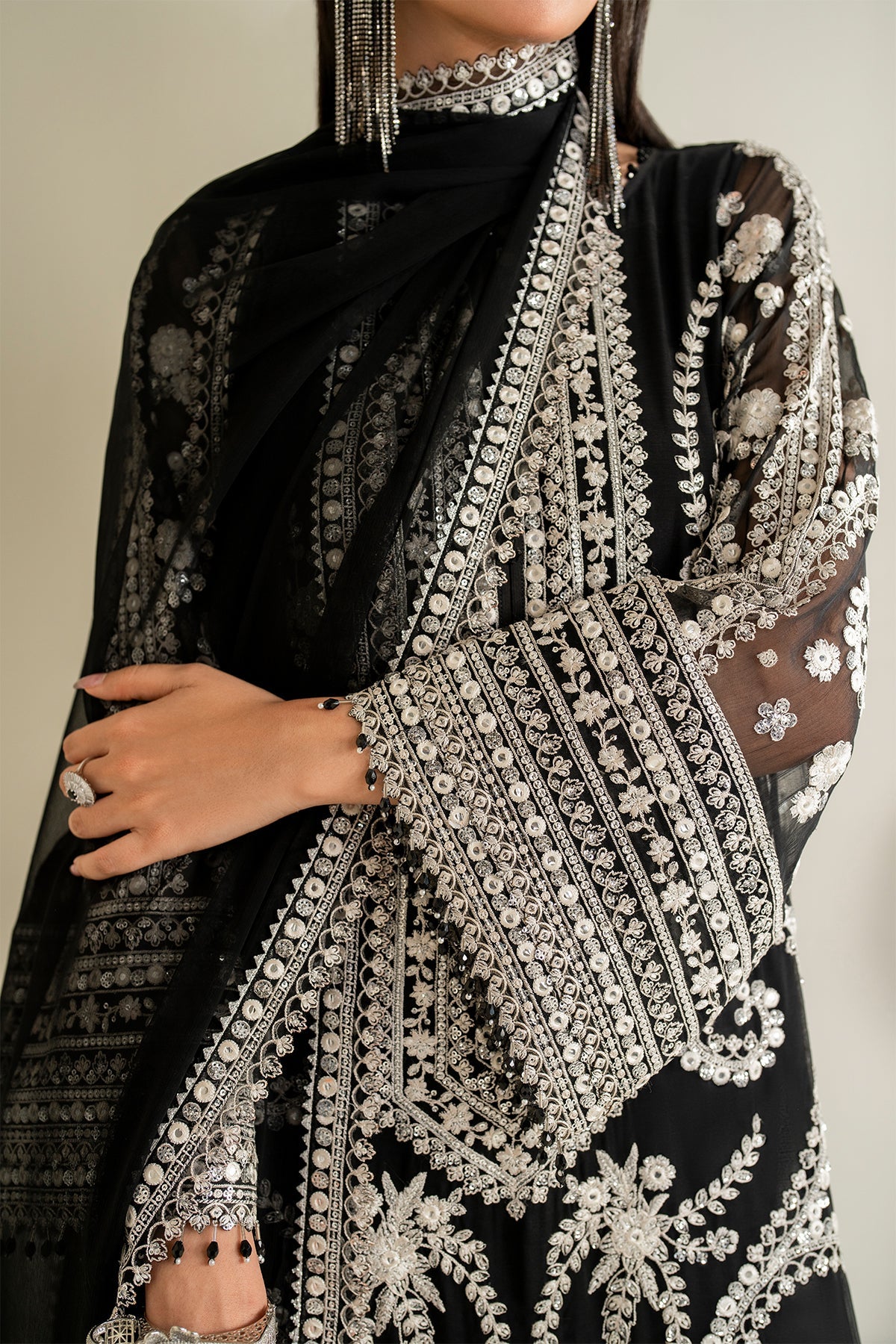 EMBROIDERED CHIFFON UF-4158