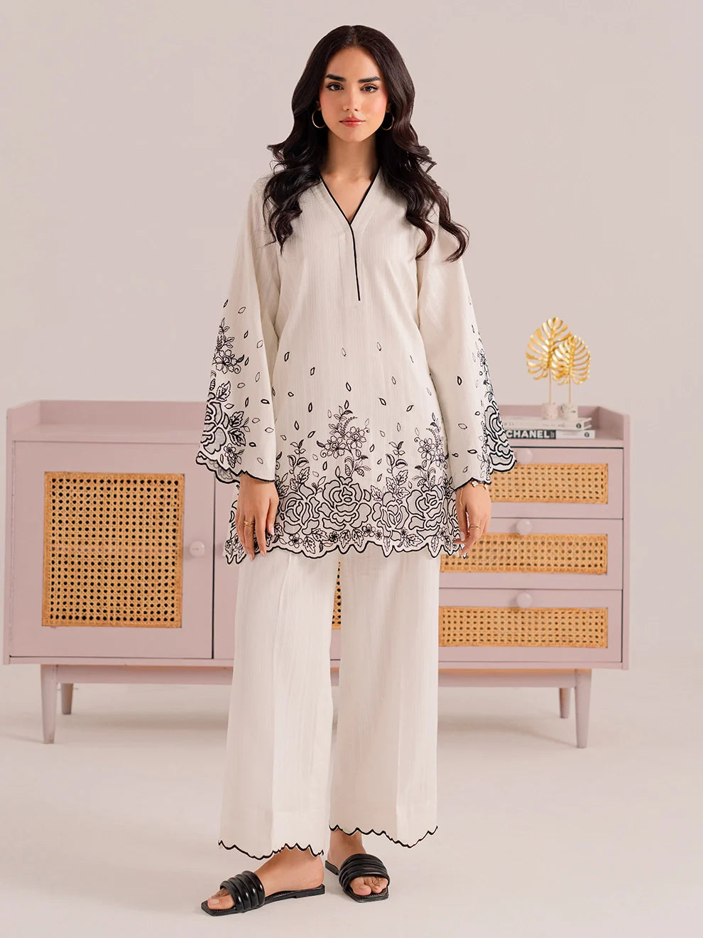 Noirvale | 2Pc Embroidered Cotton Set
