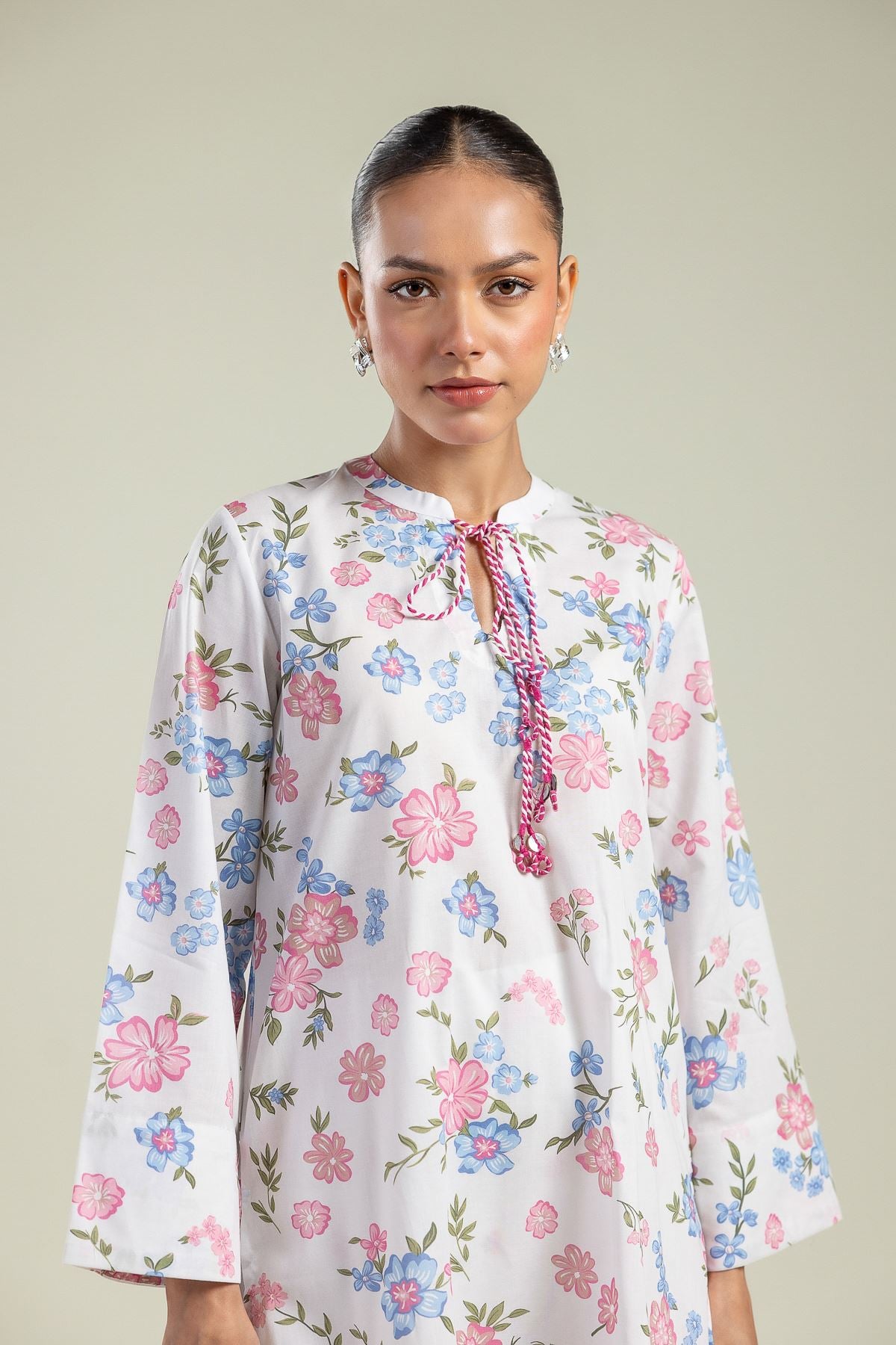 Keyhole Floral Kurta