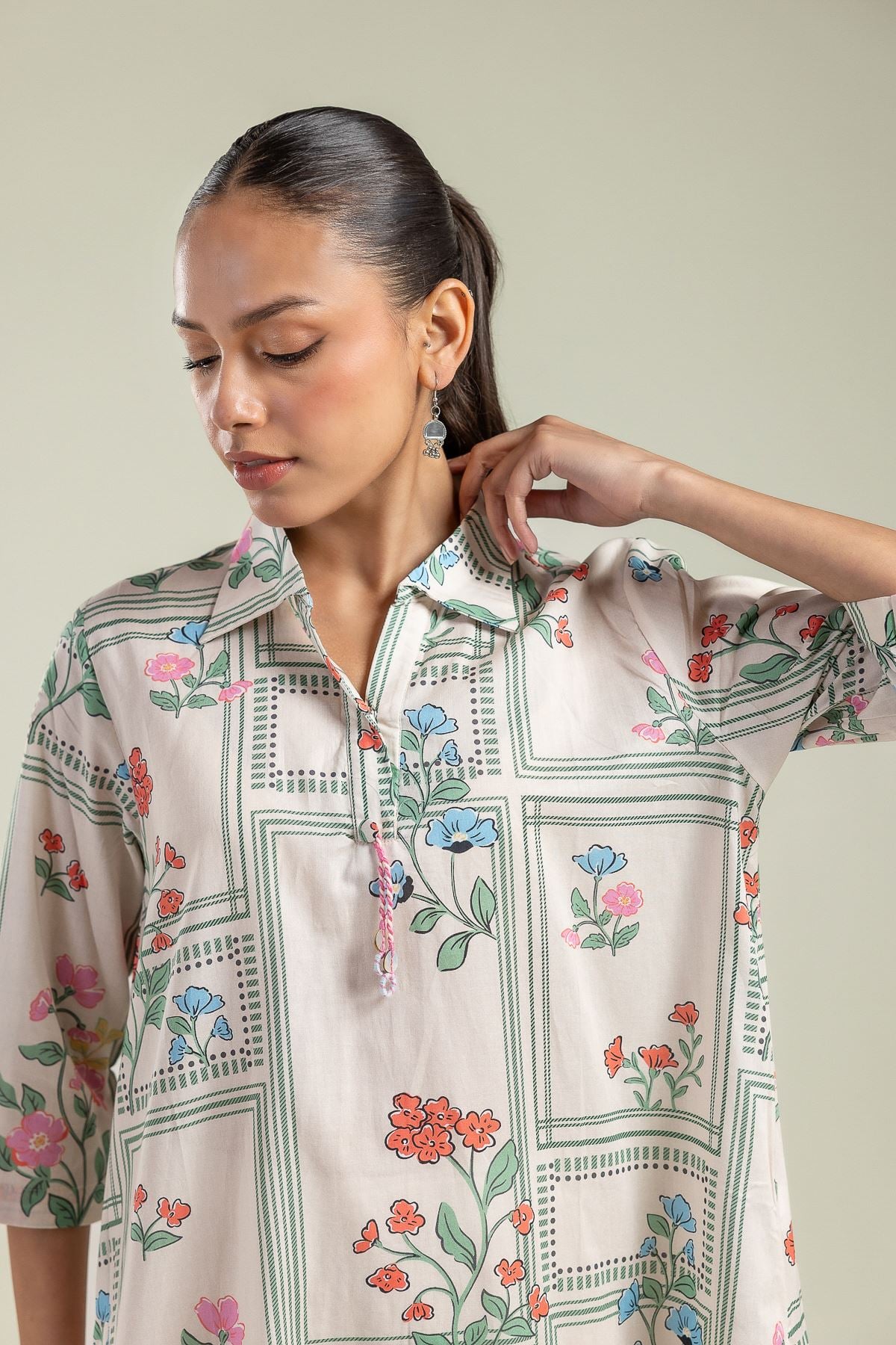 Floral Cambric Kurta
