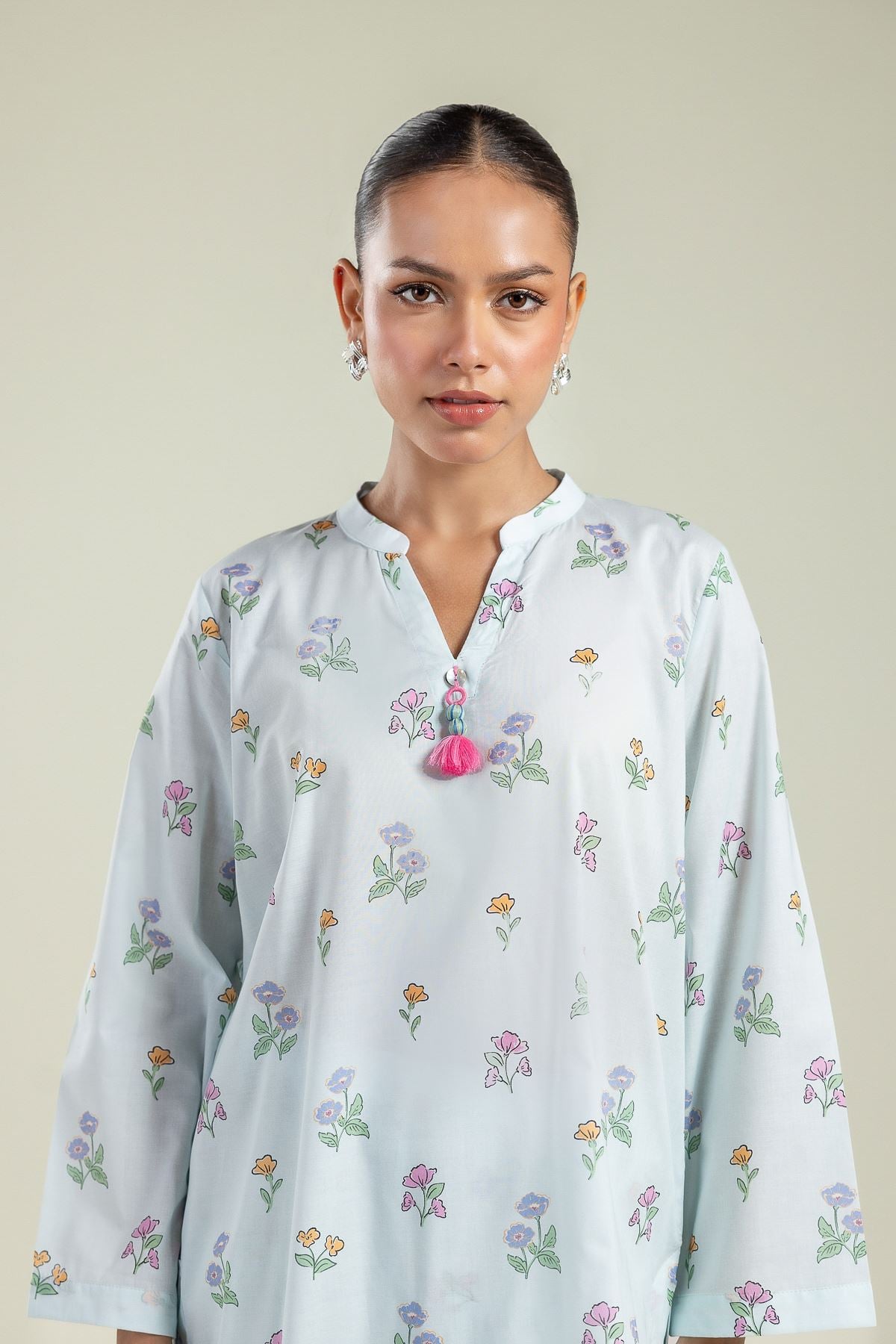 Floral Cambric Kurta
