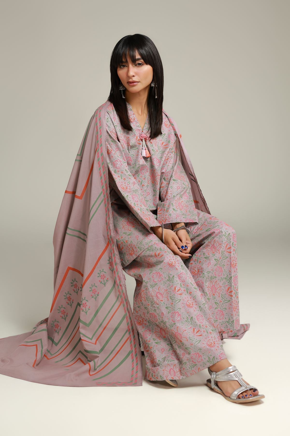 Floral Tassel Kurta
