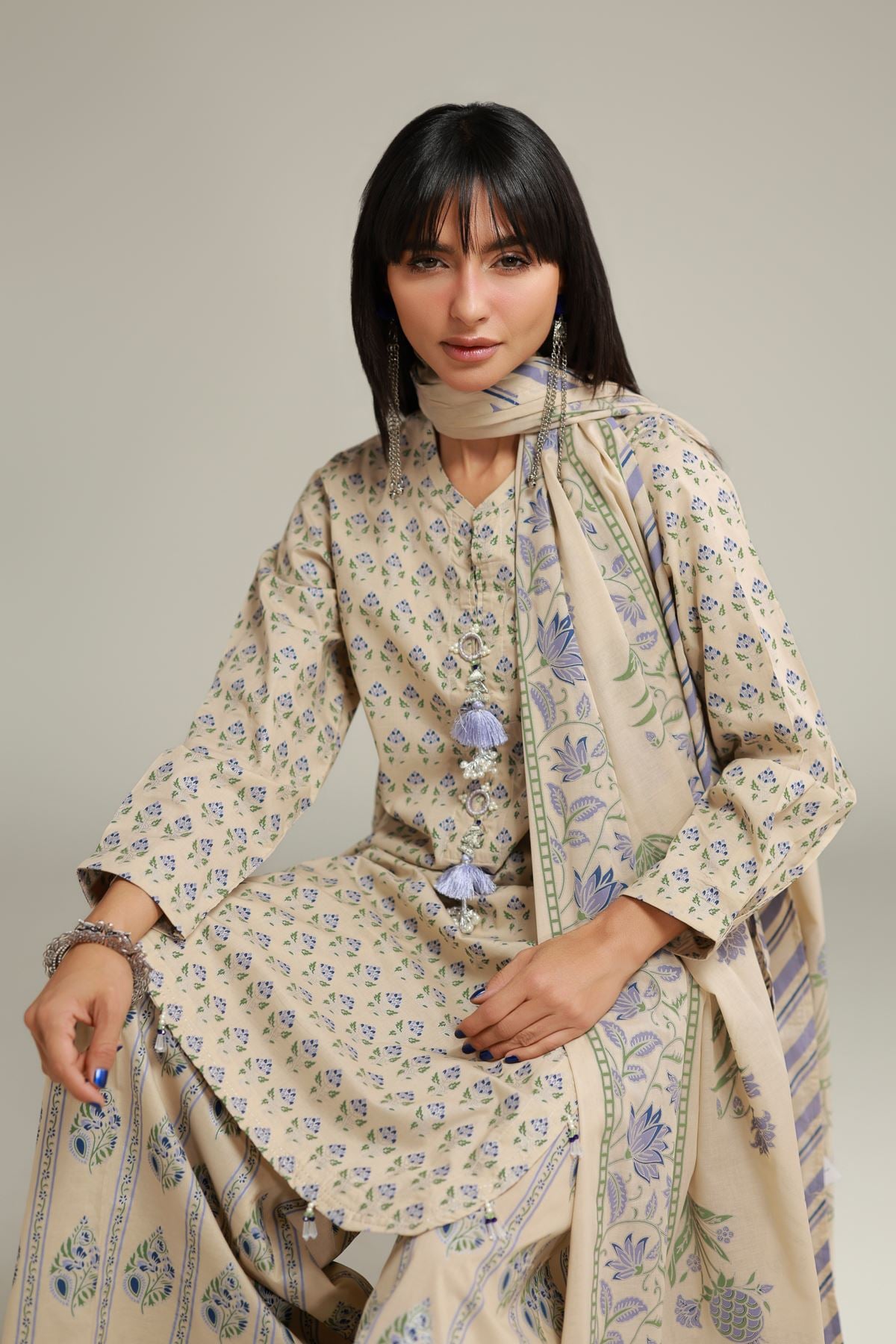 Floral Longline Kurta