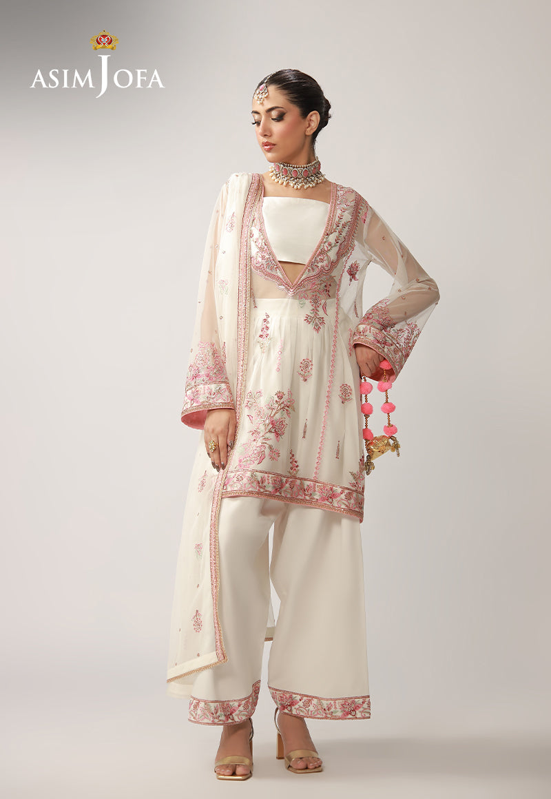 AJULOD-08 Embroidered Silk Stitched 3 Pcs